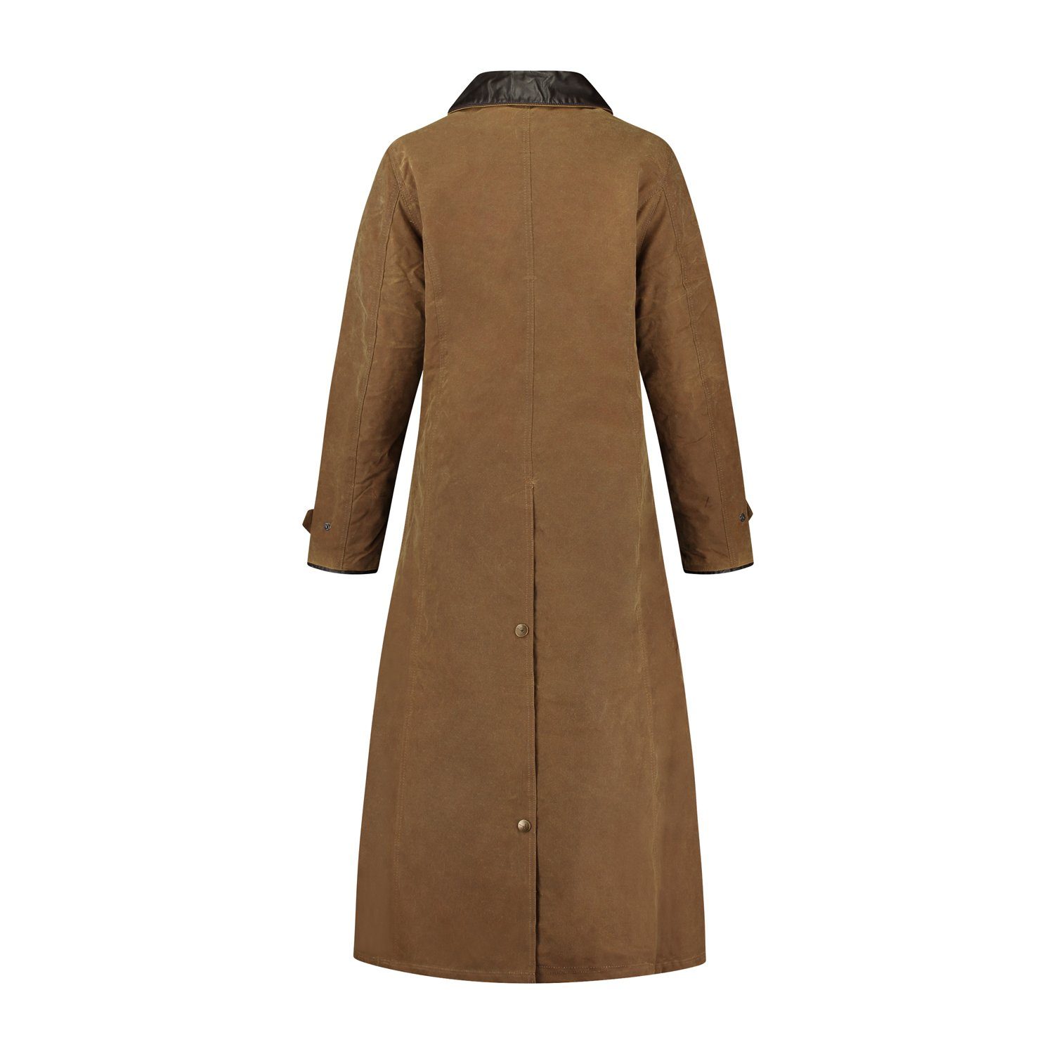 MGO Outdoorjacke Long Lady Jane Coat winddicht wasserabweisend und Sandstein Wax