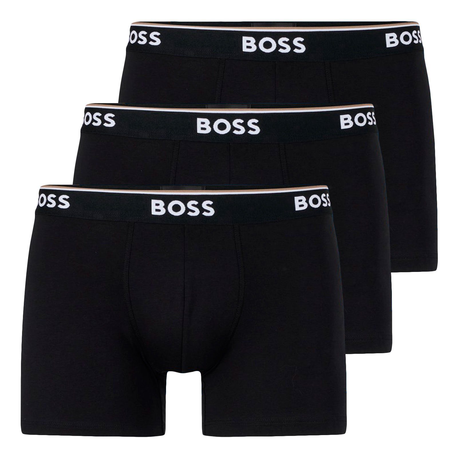 BOSS Boxer Cotton Stretch (3-St) mit umlaufend eingewebtem Markenschriftzug günstig online kaufen