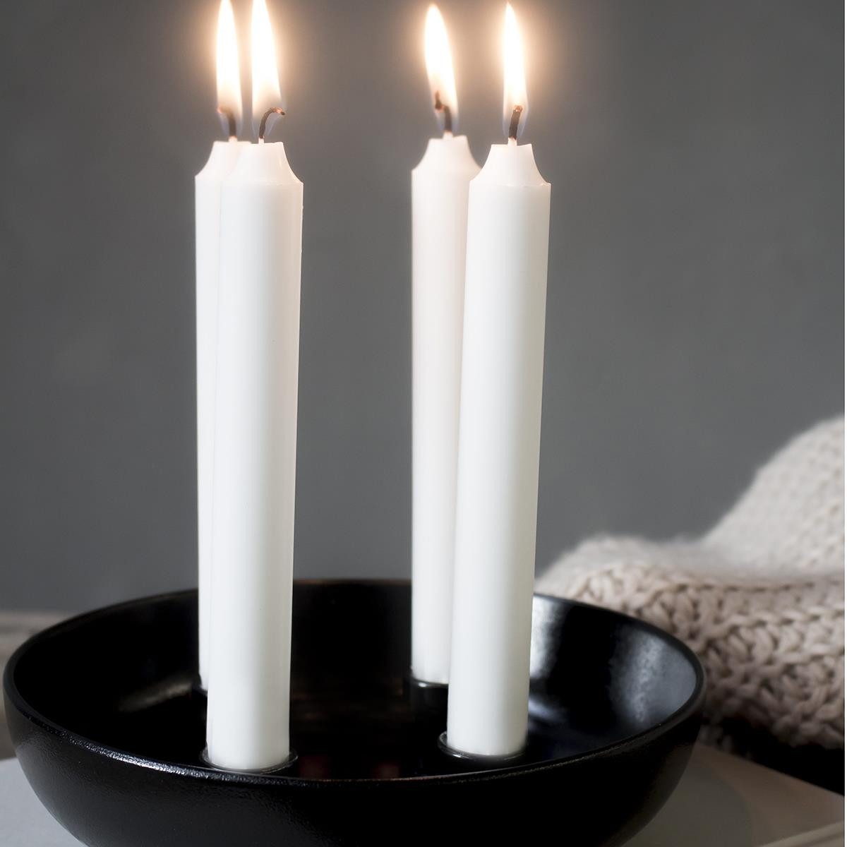 Storefactory Scandinavia Kerzenständer Kerzenständer GRANHOLMEN 4er schwarz, Ø 21x5 cm