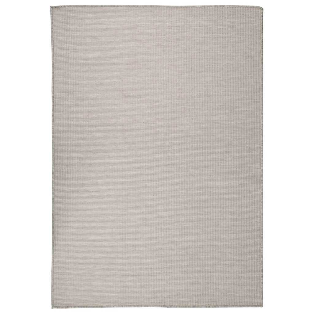 vidaXL Teppich Outdoor-Teppich Flachgewebe 160x230 cm Hellgrau, Rechteckig