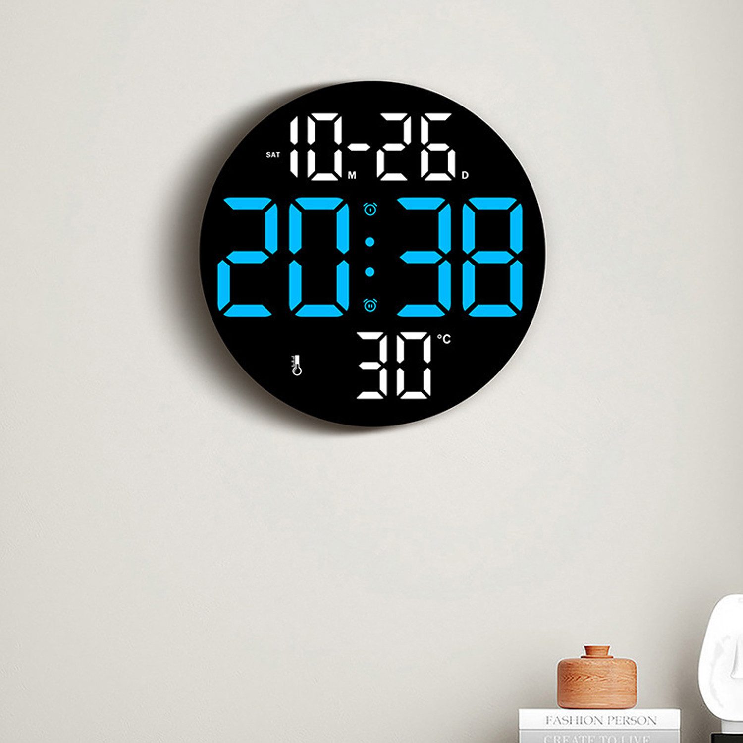 OKWISH Wanduhr 23CM LED Digitale Wand günstig online kaufen