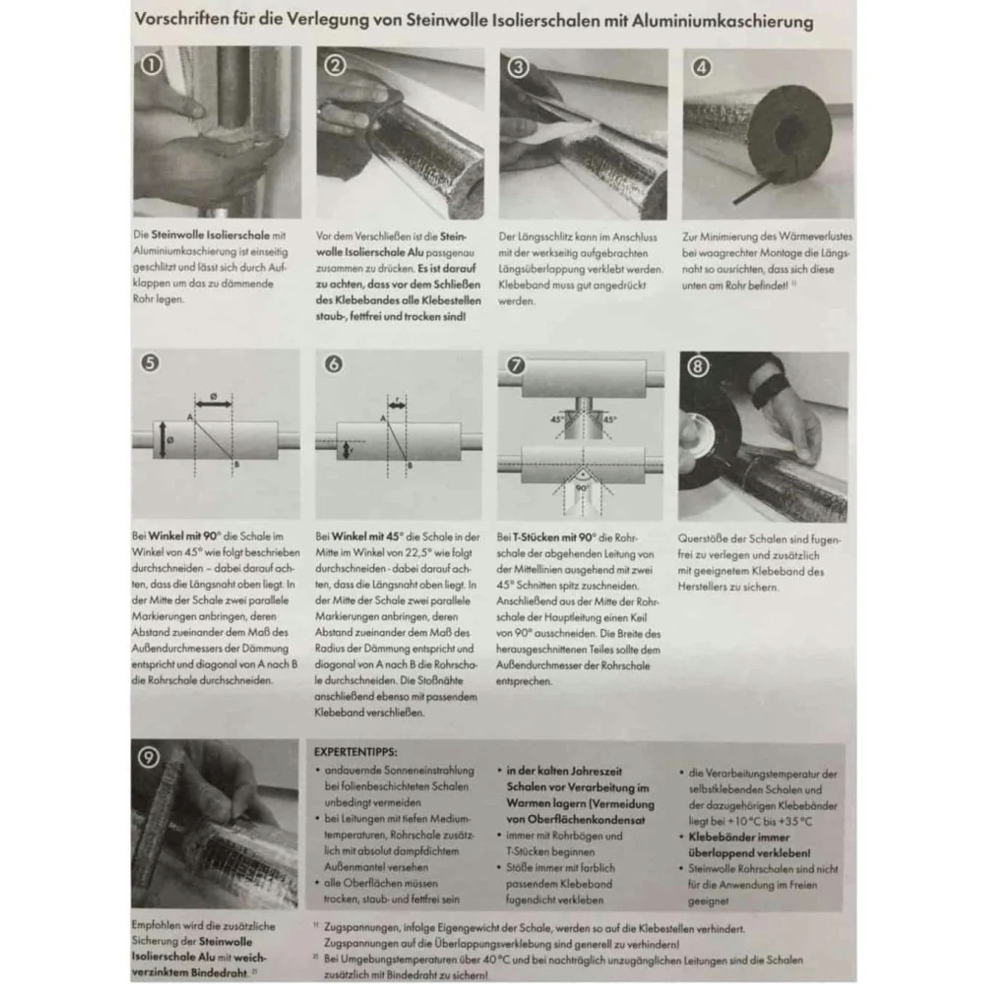 NMC Dämmunterlage Rohrisolierung Steinwolle 28x30mm