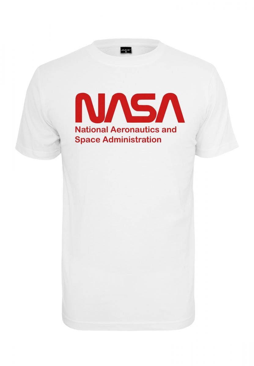 Tee Mister Herren NASA (1-tlg) Wormlogo MisterTee Tee white T-Shirt