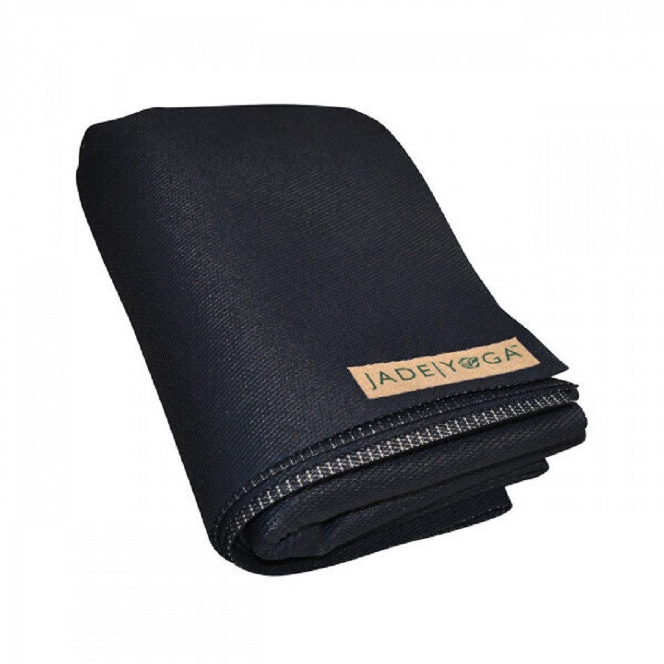 Jadeyoga Yogamatte Jade Voyager 1/16'' 68'' (1.6mm, 173cm) black, die beste Matte, wenn Du wenig Platz zum Verstauen hast