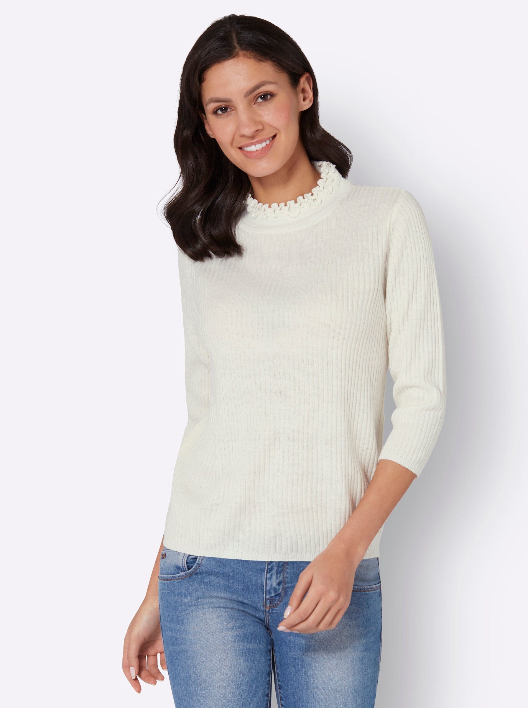 Strickpullover Stehkragenpullover