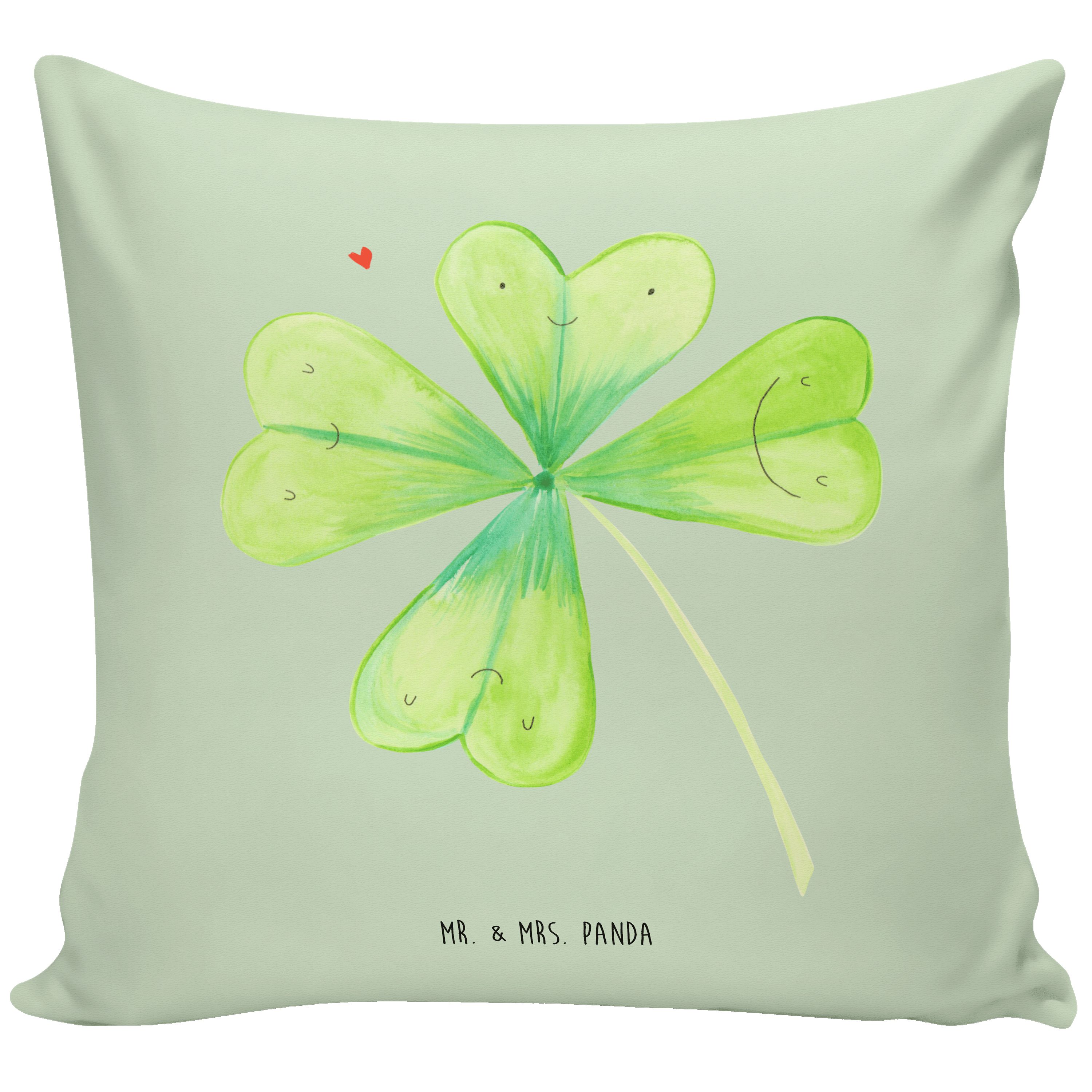 Mr. & Mrs. Panda Декоративные подушки Blume Kleeblatt, Декоративные подушки, Blattgrün, Umzug, Glück, Подушки 40x40, G