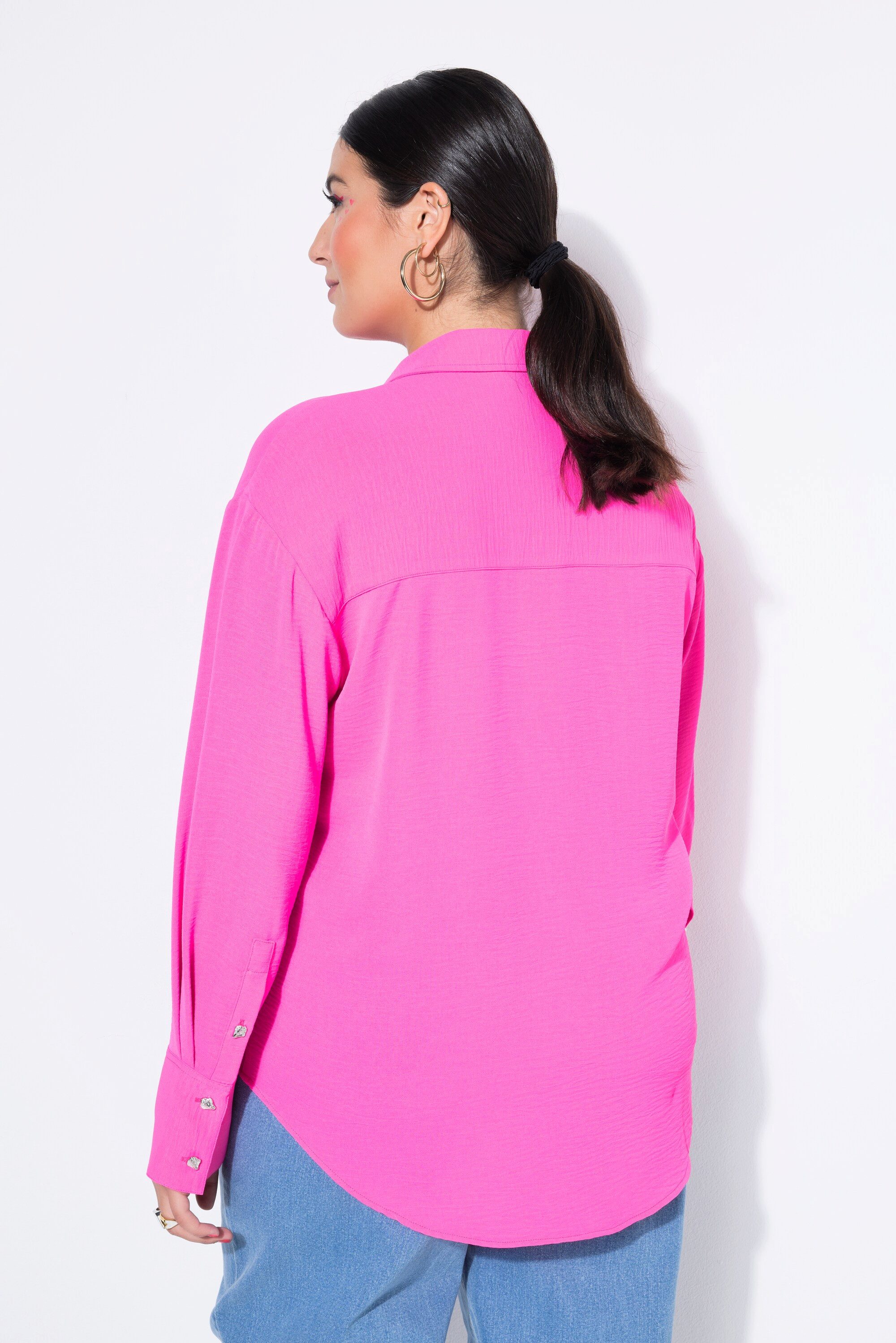 Studio Untold Hemdbluse Hemdbluse oversized Schmuckknöpfe günstig online kaufen