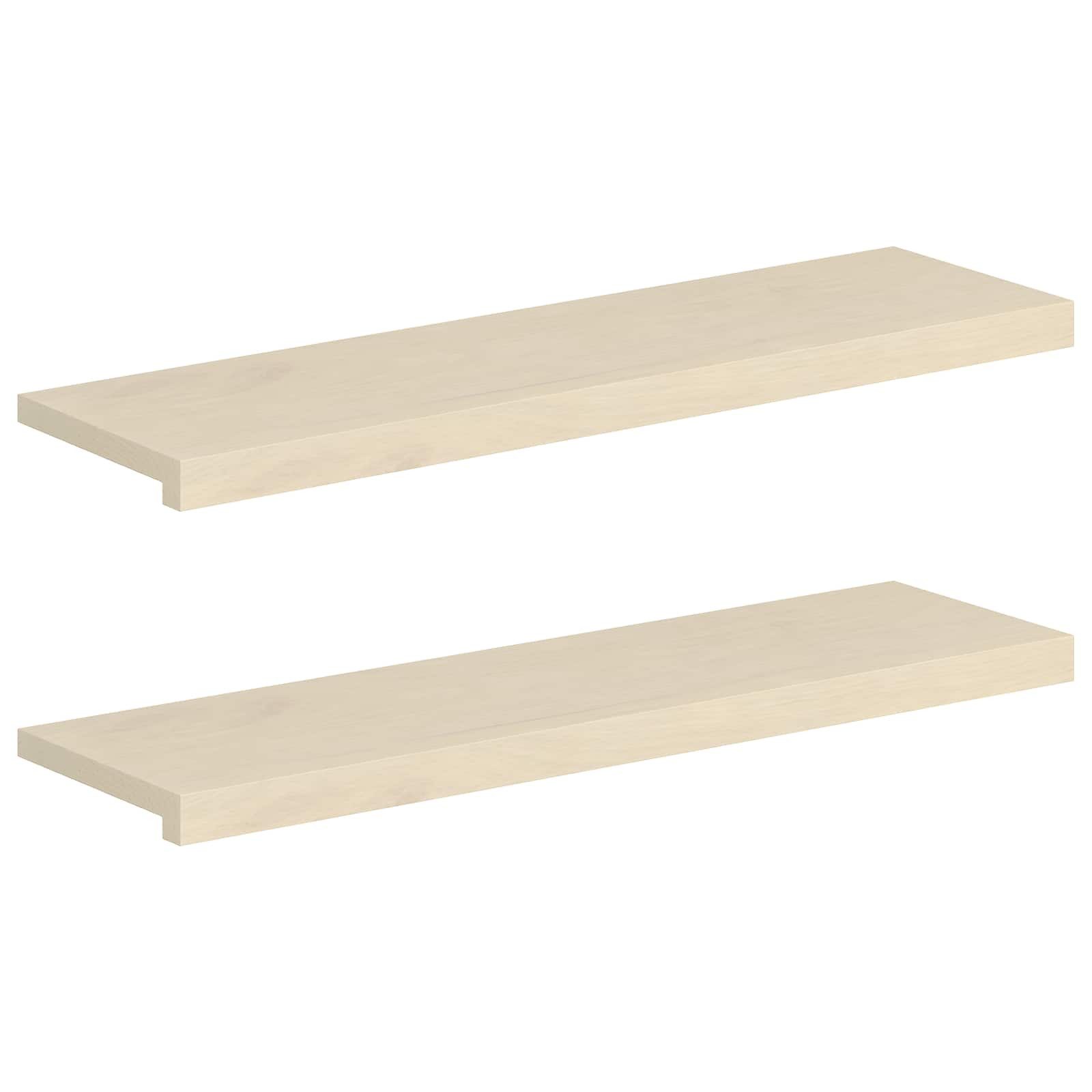 vidaXL Fensterbank 90 x 25 x 2 cm Fensterbänke 2 stk Weiß 90x25x2 cm Massivholz Eiche