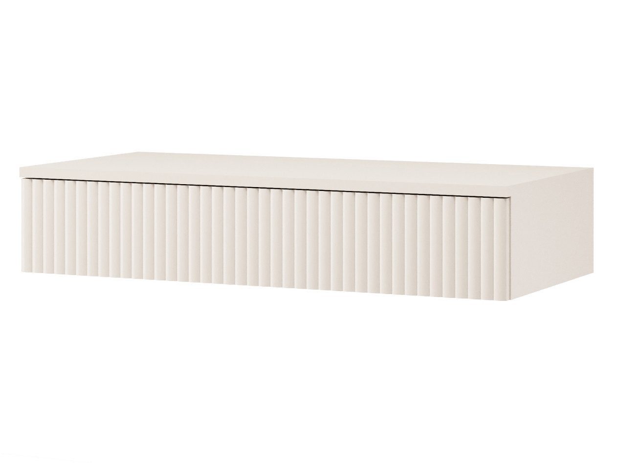 Beautysofa Konsolentisch Hängend Soft mit Rillenfront, Push-to-Open System und Schublade (grifflos, moderner Wand-Konsolentisch), Breite: 83 cm