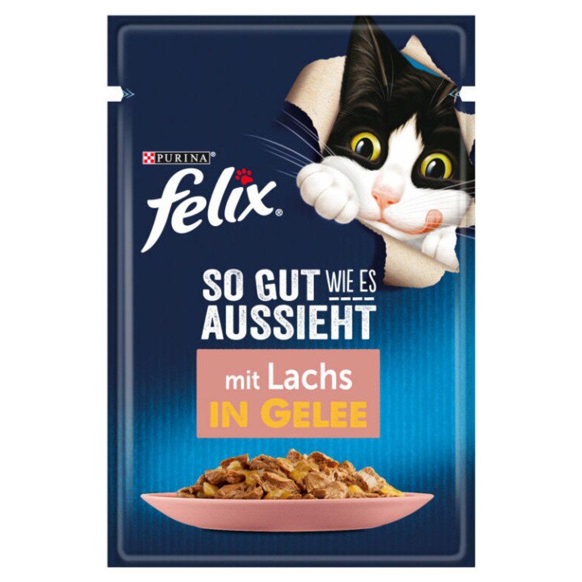 Felix So gut wie es aussieht Lachs 85 g, Nassfutter für: Katze