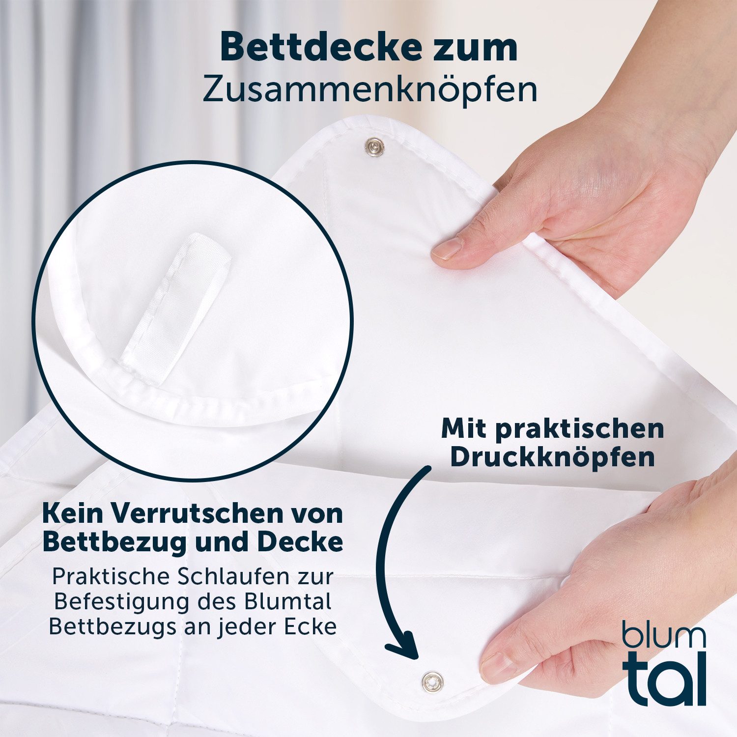 Blumtal Kunstfaserbettdecke zertifizierte Steppbettdecke - Winterdecke, günstig online kaufen