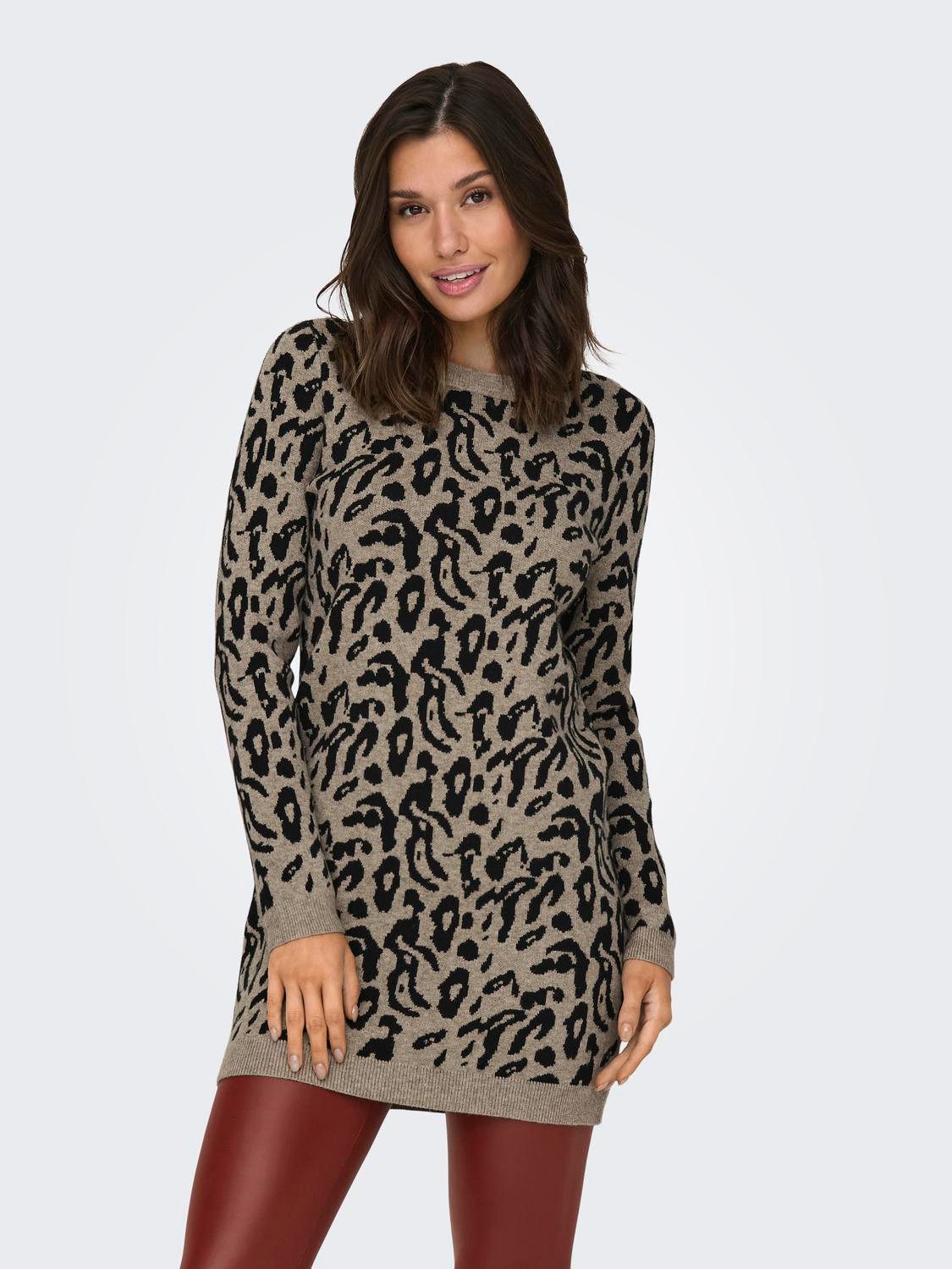 ONLY Strickkleid ONLJENNI LS ANIMAL DRESS günstig online kaufen