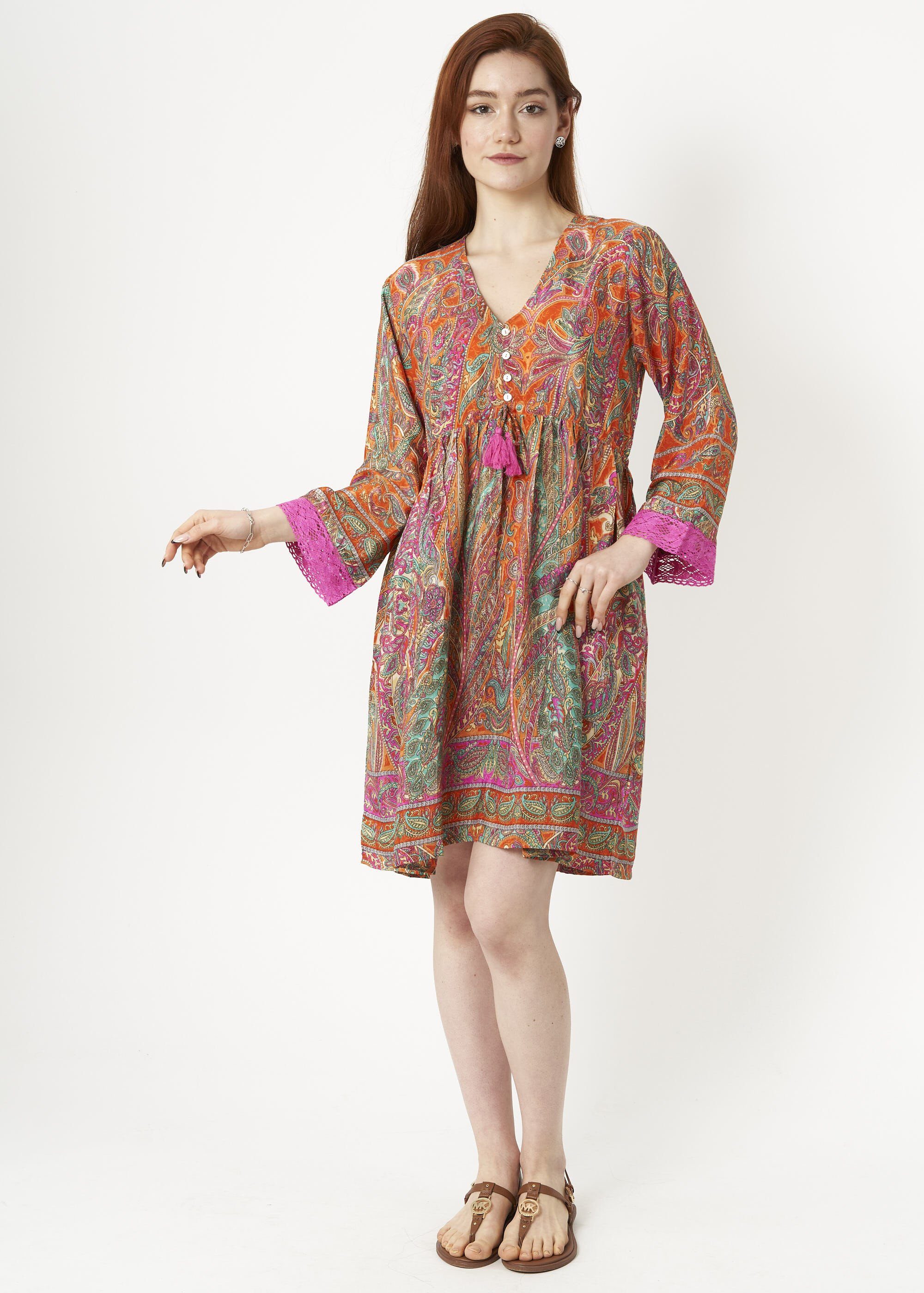 VICCI Germany A-Linien-Kleid, Kordelzug an der Taille, verstellbar ...