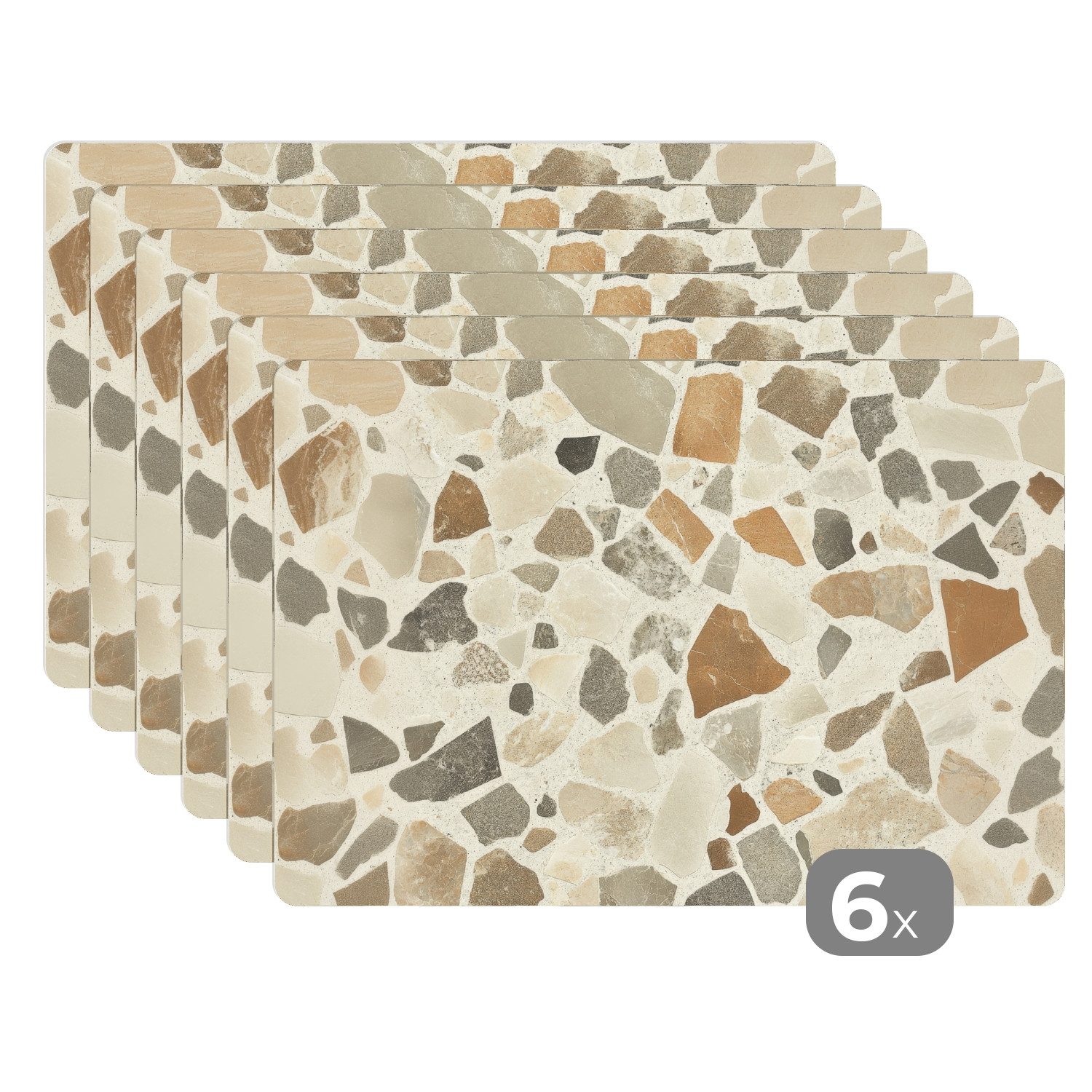 MuchoWow Platzset Steine - Terrazzo - günstig online kaufen
