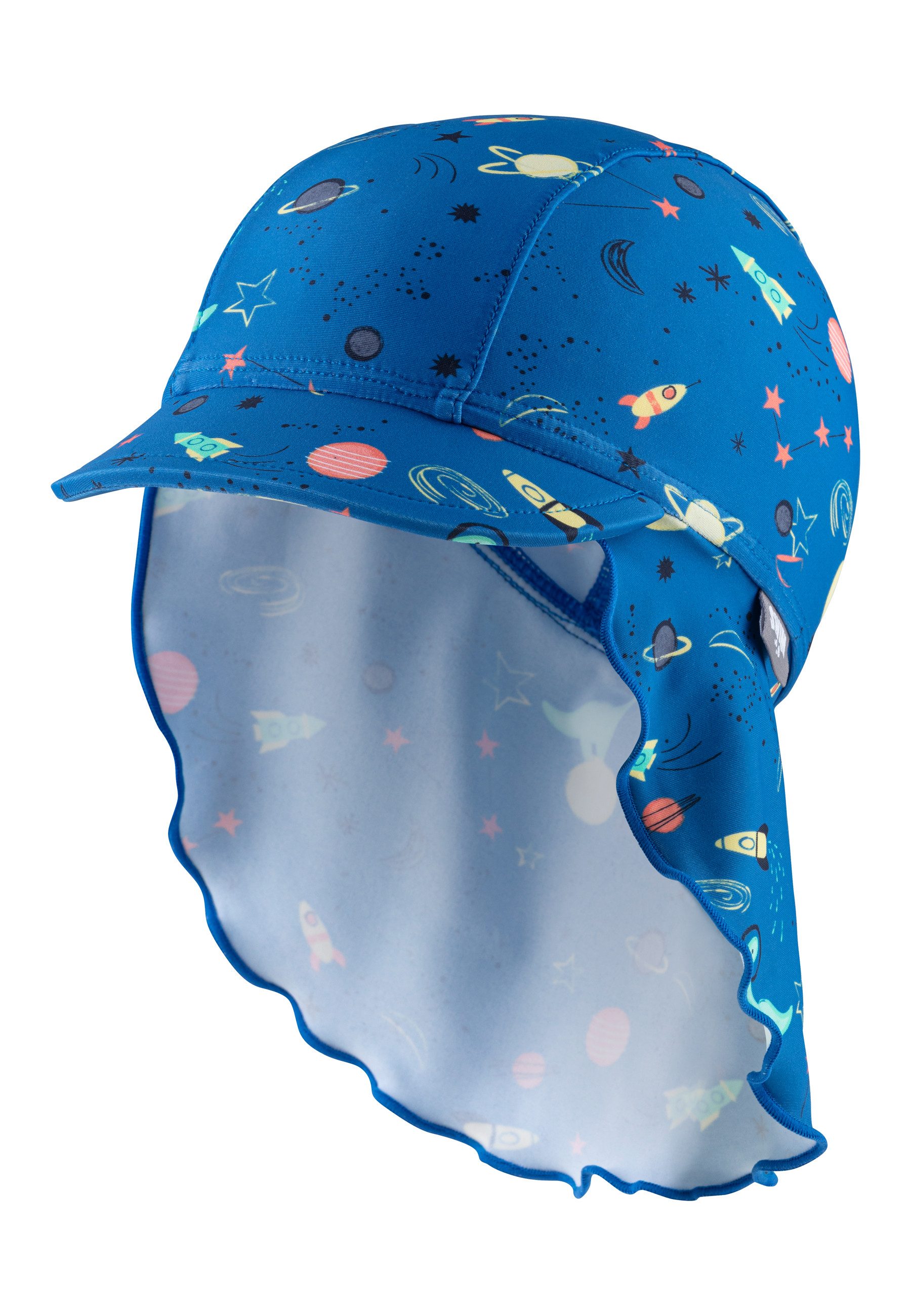 Sterntaler® Badekappe Bademütze mit Nackenschutz Weltraum, UV-Schutz 50+