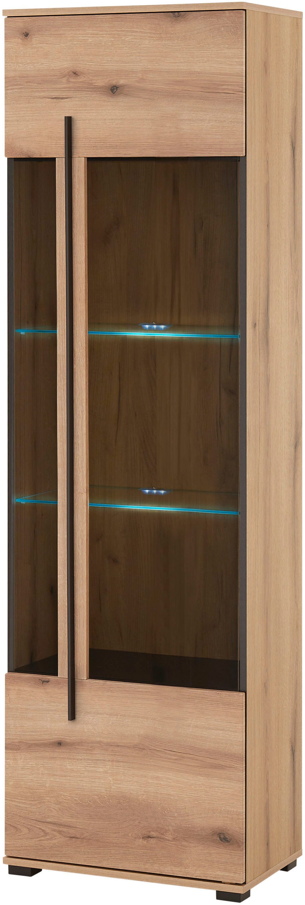 INOSIGN Vitrine Cantara, Vitrinenschrank in Eiche günstig online kaufen