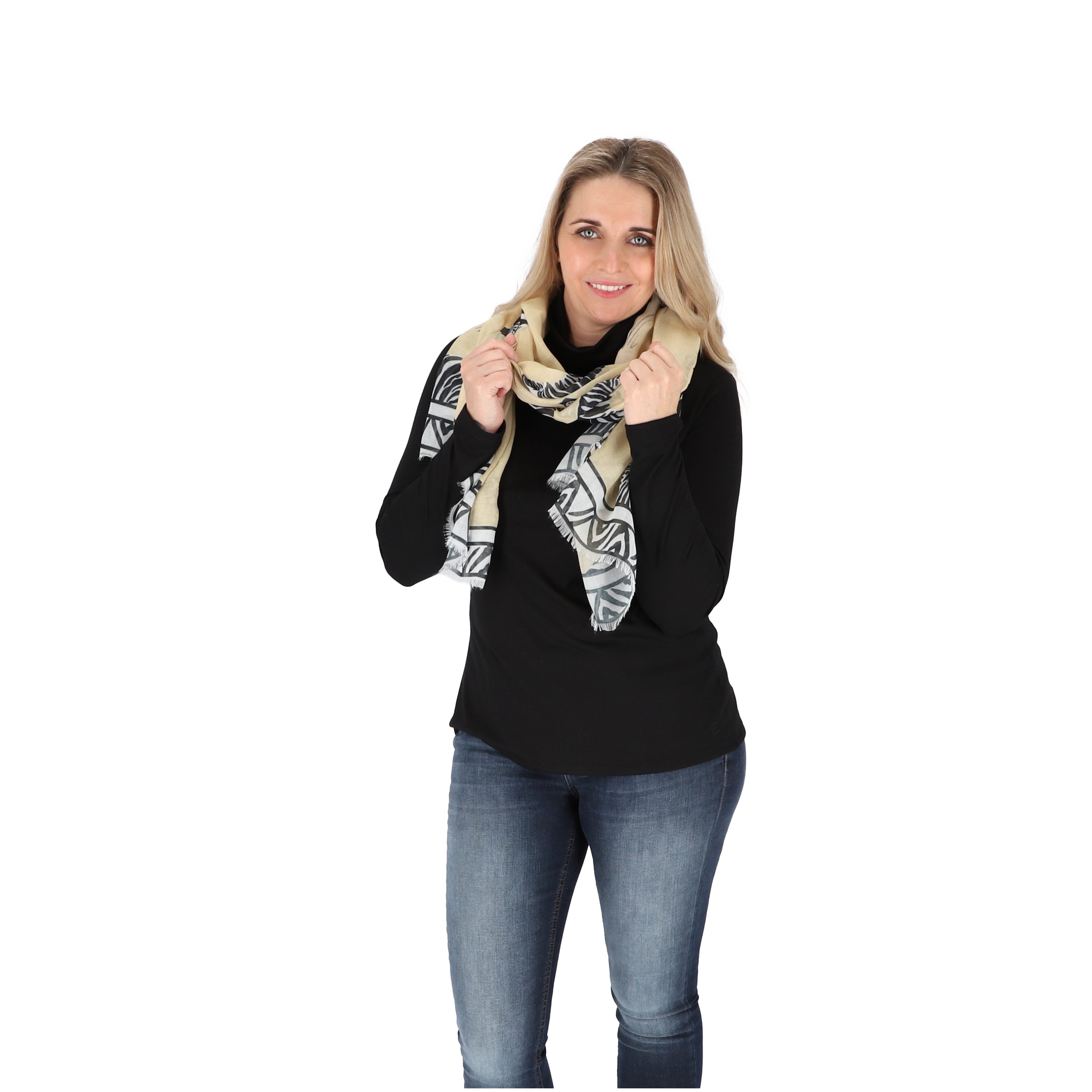 halsüberkopf Accessoires Modeschal Schal, luftiger Schal mit Zebra-Motiven