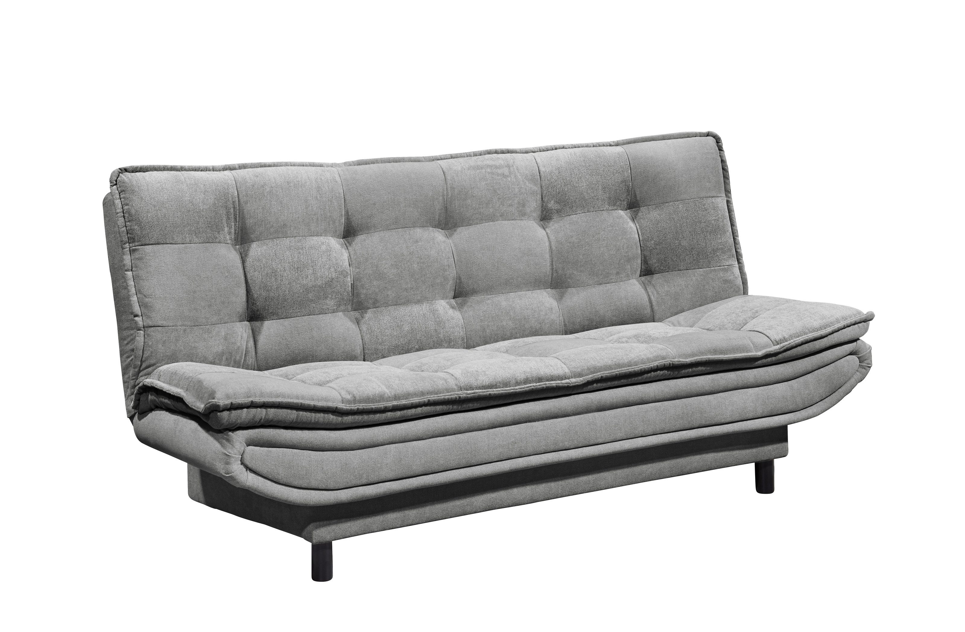 Black Red White Schlafsofa Liegefläche 188x118cm, dark grey - 188x90x89 (BxHxT)