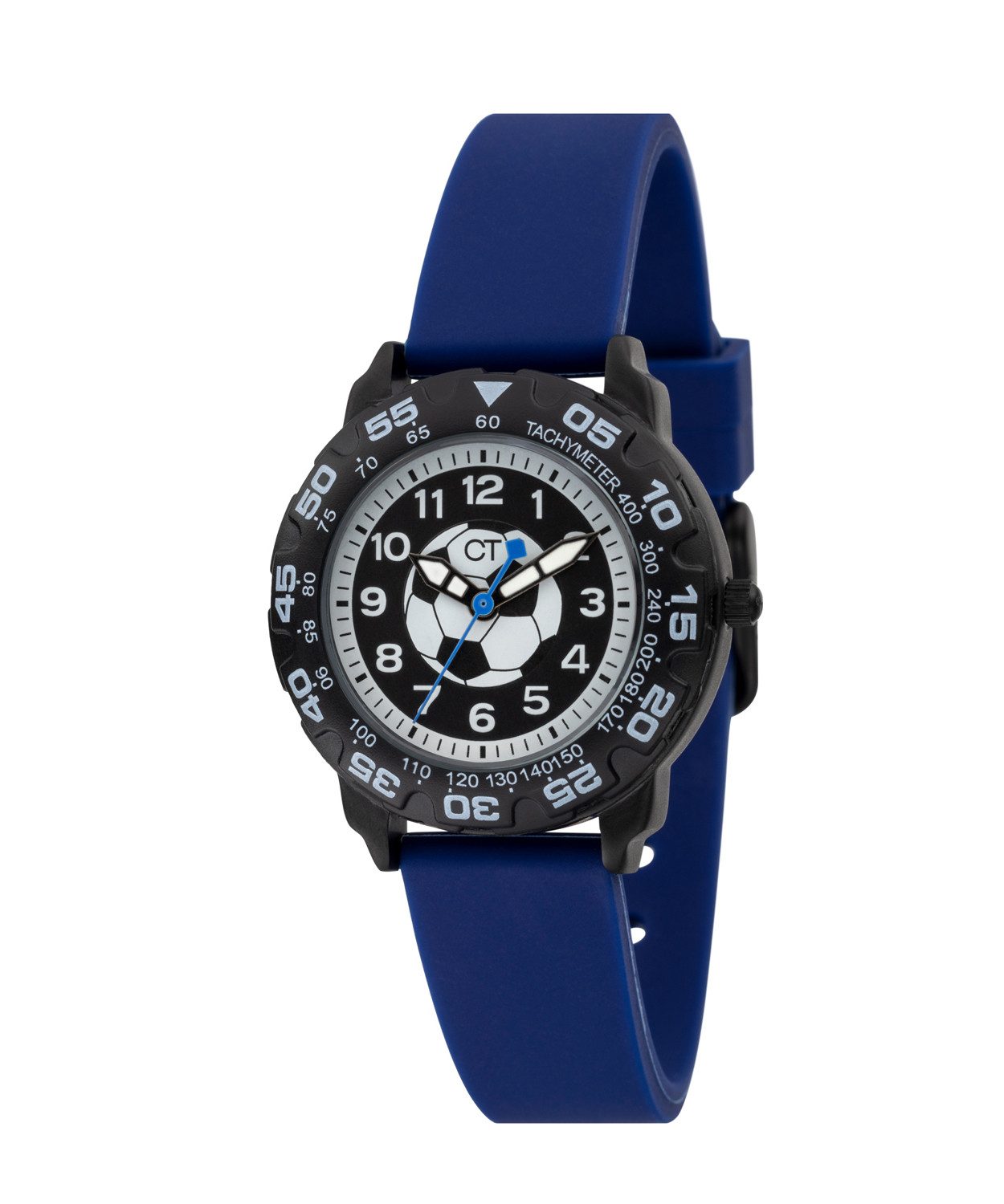 COOL TIME Quarzuhr The Cool Blue Soccer CT-0009-PQ, Armbanduhr, Silikonarmband, Kinderuhr, Junge, analog