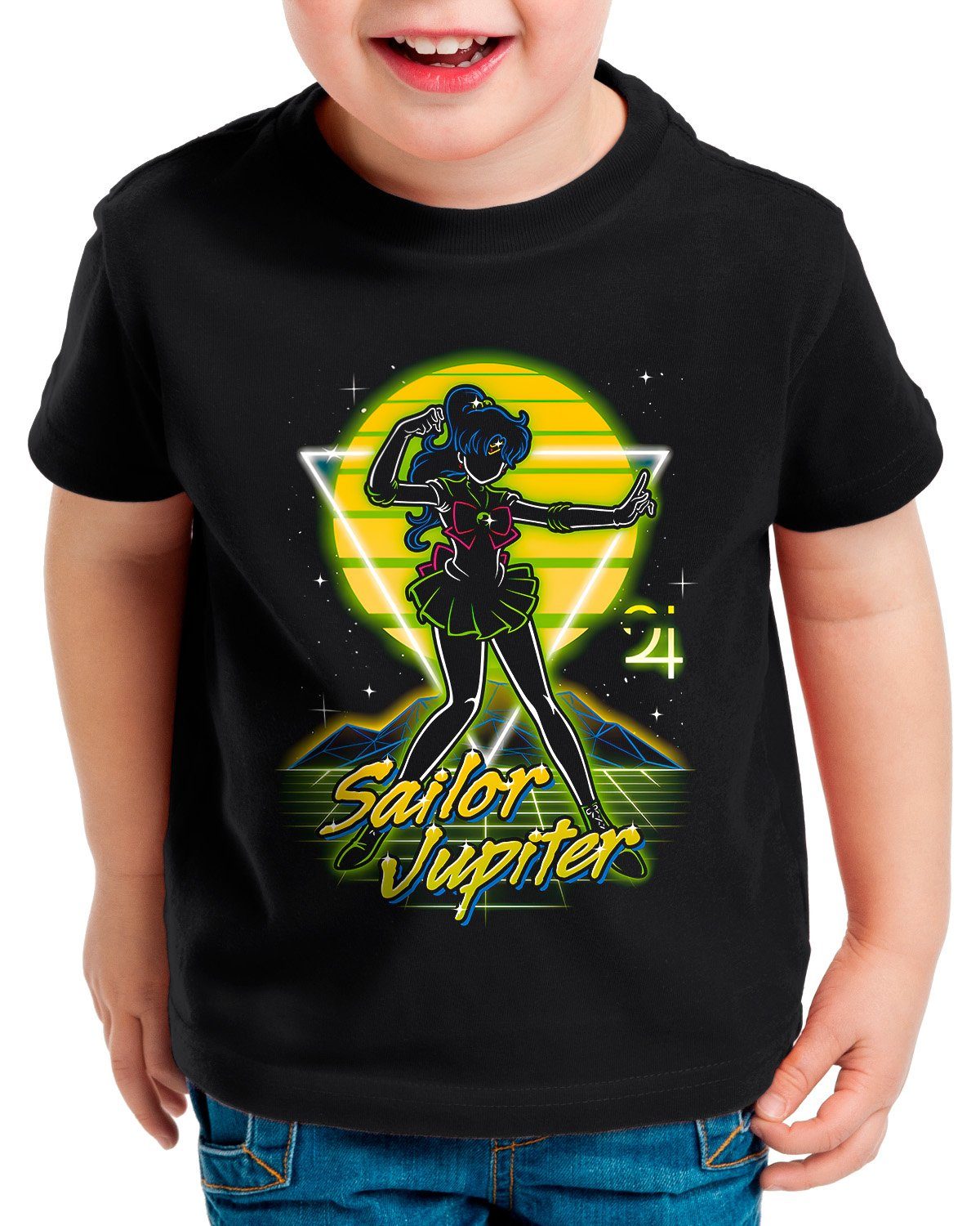 style3 Sailor anime crystal Print-Shirt Kinder cosplay sailor moon T-Shirt manga Jupiter
