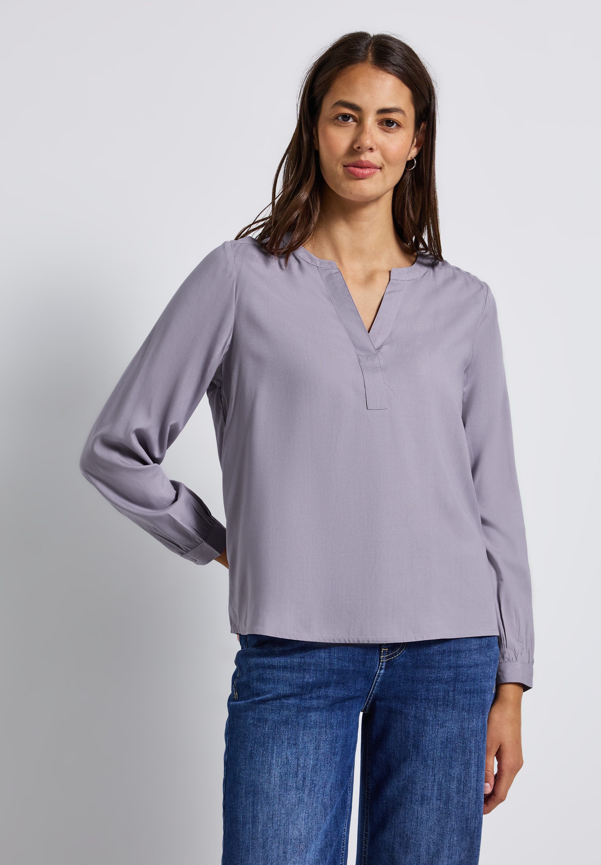 STREET ONE Langarmbluse aus softer Viskose