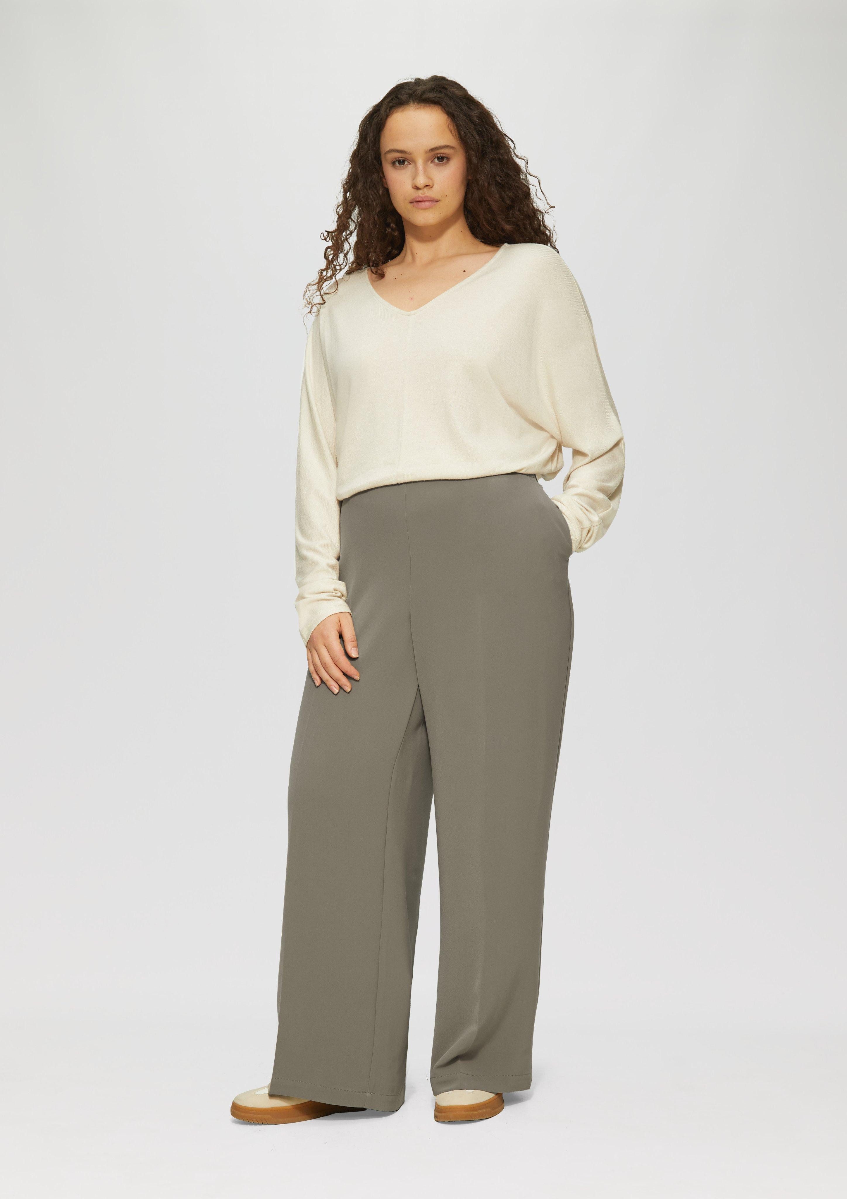 s.Oliver Stoffhose Wide-Leg-Hose mit elastischem Bund günstig online kaufen