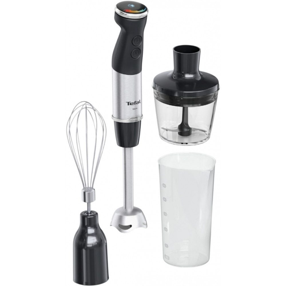 Tefal Stabmixer HB673830 Quickchef+ 3in1 Edelstahl-Stabmixer schwarz, 1000 W