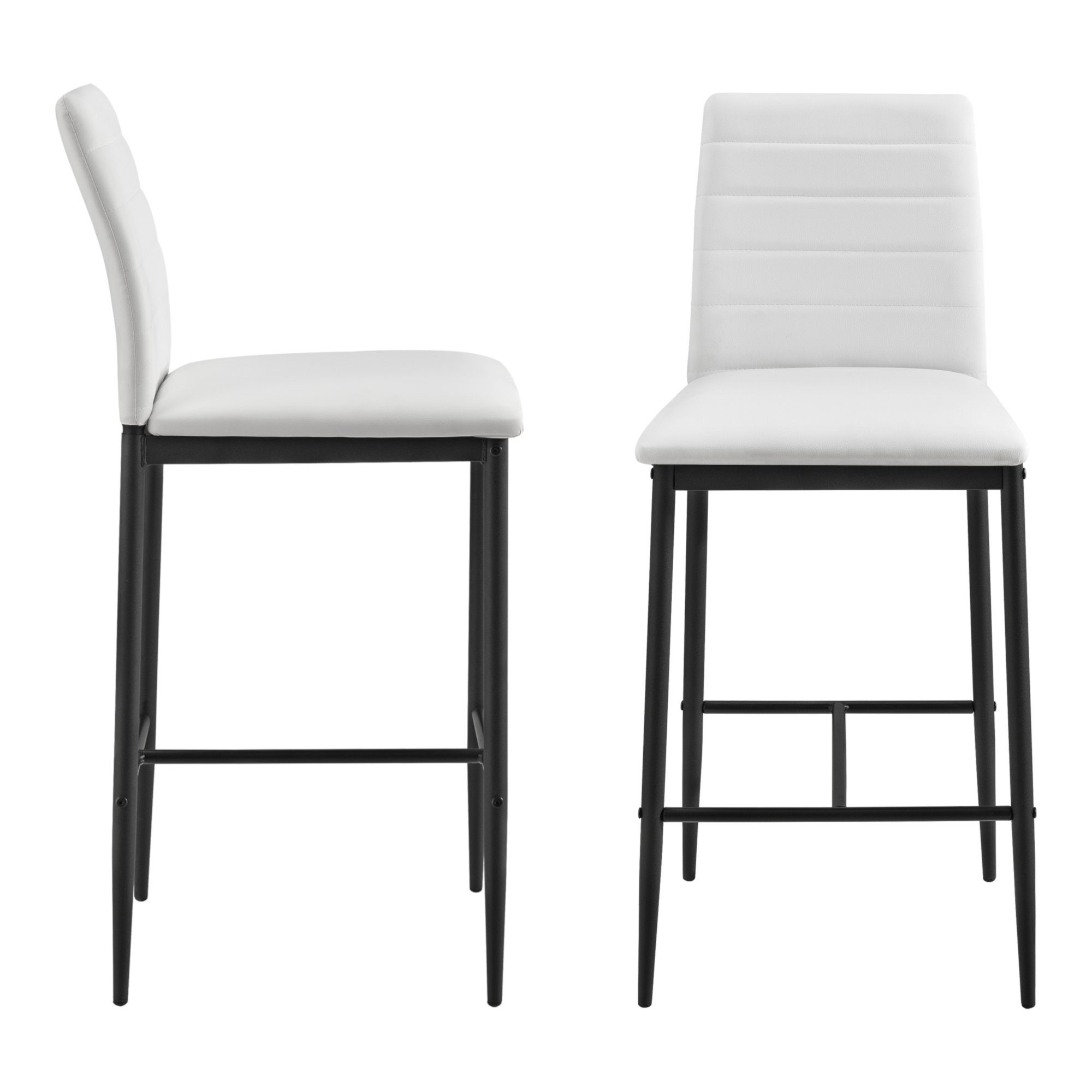 en.casa Barhocker (Set, 2er), Design-Sitzhocker 96 x 43 x 47cm Weiß günstig online kaufen