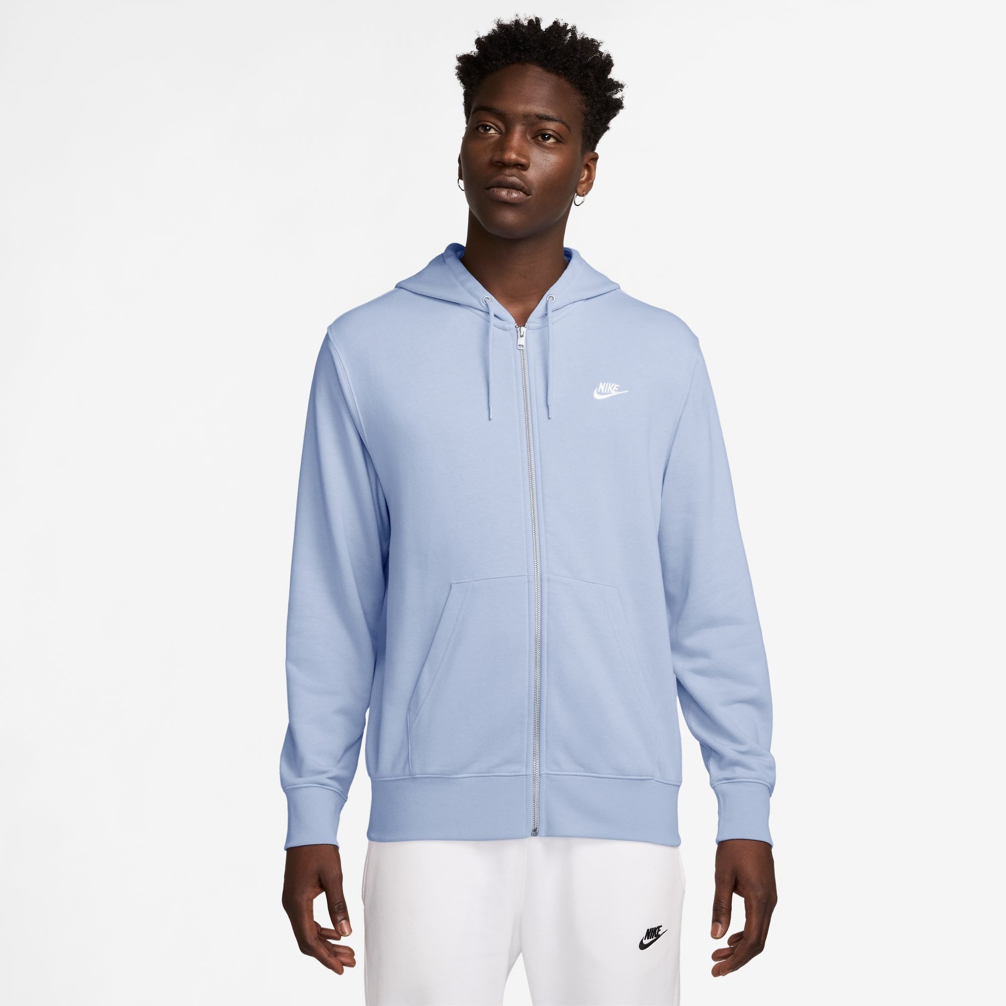 Nike Sportswear Kapuzensweatjacke M NK CLUB FT FZ HOODIE mit Kapuze, Kurzarm-Design, aus Baumwolle und Polyester, normale Länge