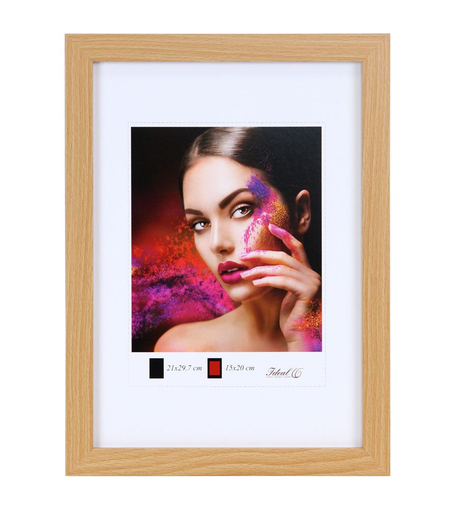 IDEAL TREND Bilderrahmen Holz Bilderrahmen Lifestyle Plexi Foto Rahmen Collage Wanddeko Poster, für 1 Bilder (1 St), Holz Bilderrahmen mit Papiereinleger und Kunststoffglas