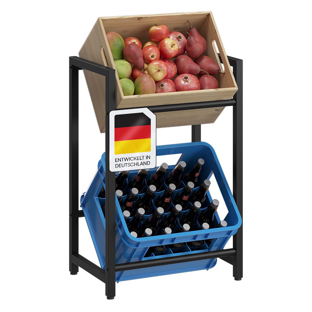 STEELSØN Flaschenregal Mystra in schwarz, Getränkekistenregal aus Stahl für günstig online kaufen