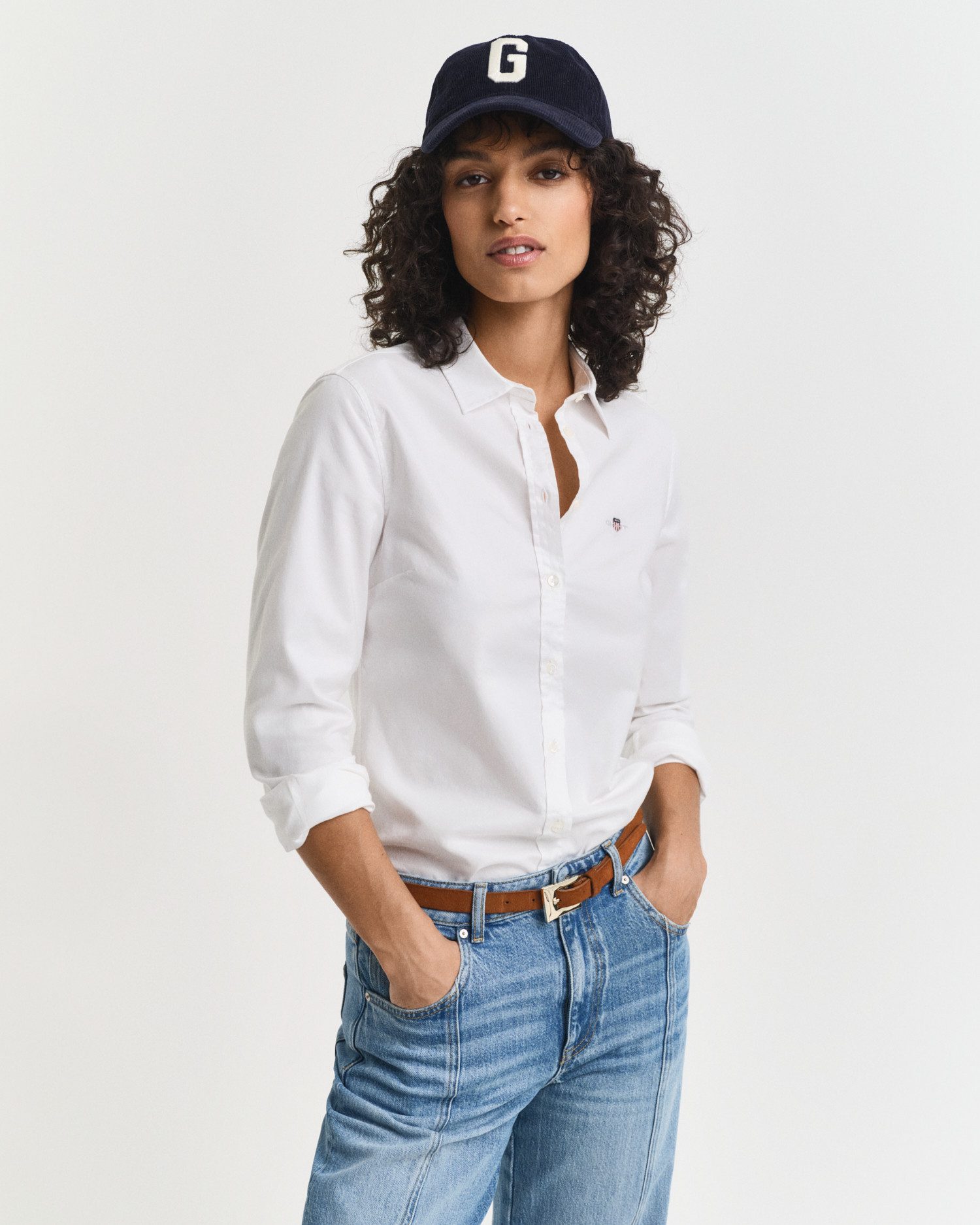 Gant Langarmbluse New Slim Stretch Oxford Blouse für bequemen Sitz u. Beweg günstig online kaufen