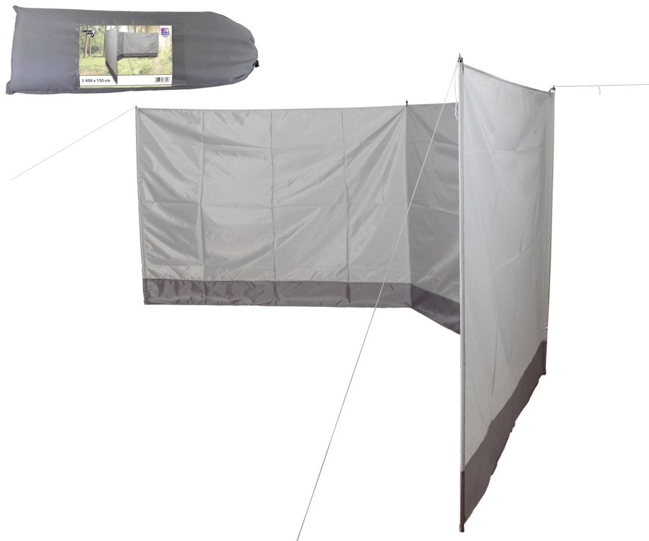 Happy People Windschutz Happy People Windschutz grau 600 x 150 cm