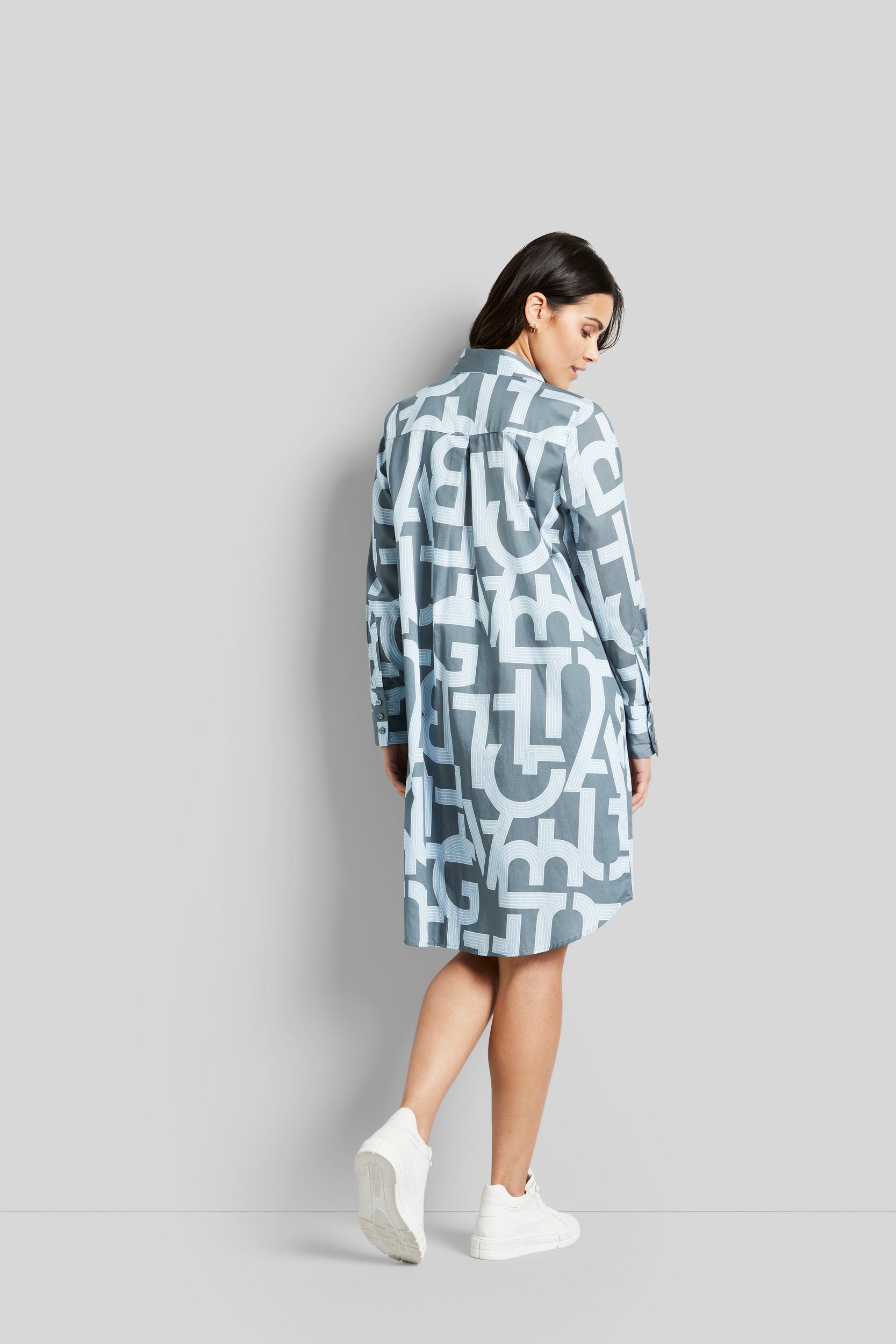 mit bugatti Buchstaben-Print Blusenkleid