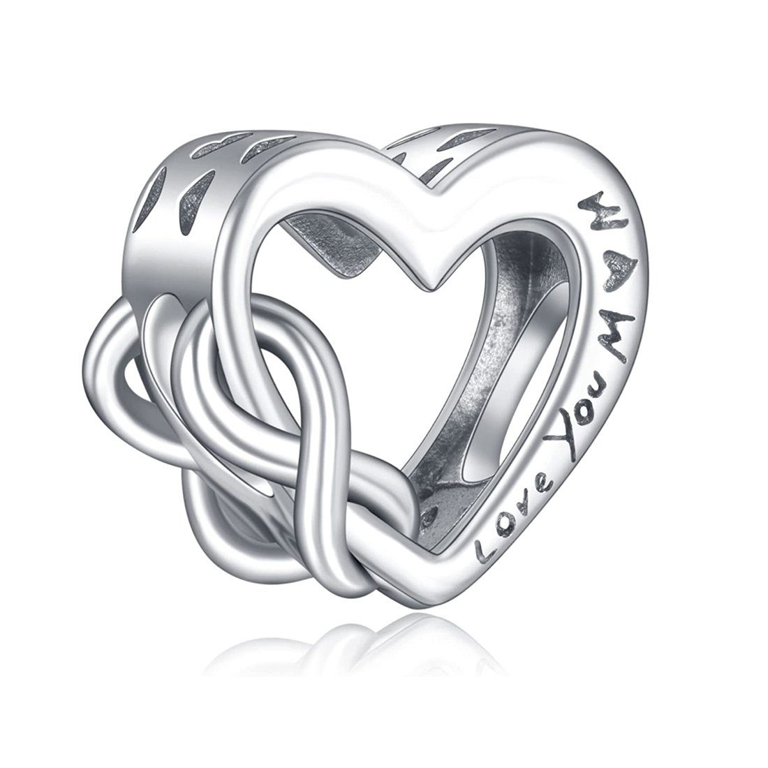 Haiaveng Herzanhänger Hearts Anhänger S925 Sterling Silber Armbänder Bead, für Armbänder Halskette, Festliche Geschenke für Damen Herren