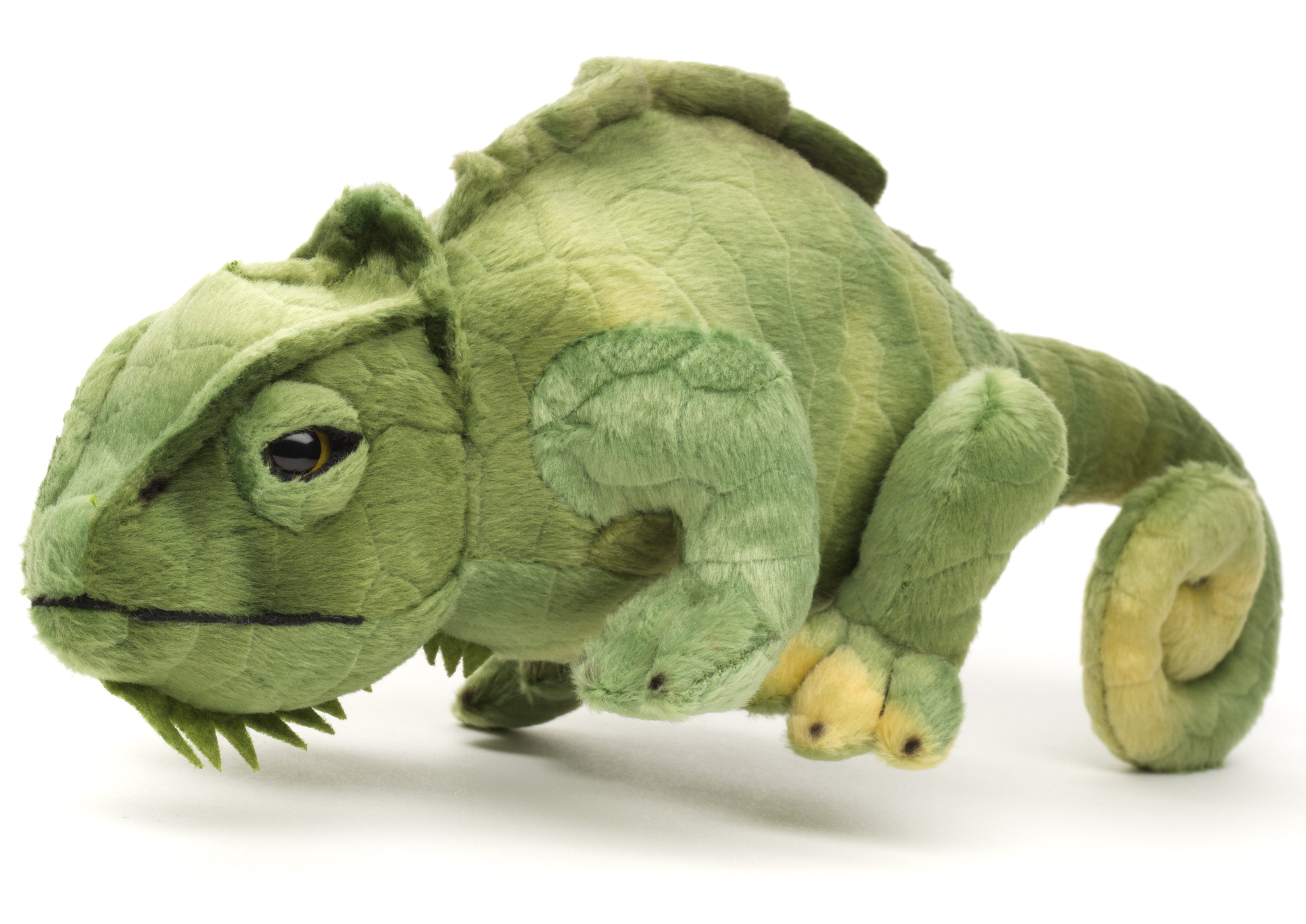 Uni-Toys Kuscheltier Chamäleon grün - 28 cm (Довжина) - Plüsch-Reptil - Plüschtier, zu 100 % recyceltes Füllmaterial