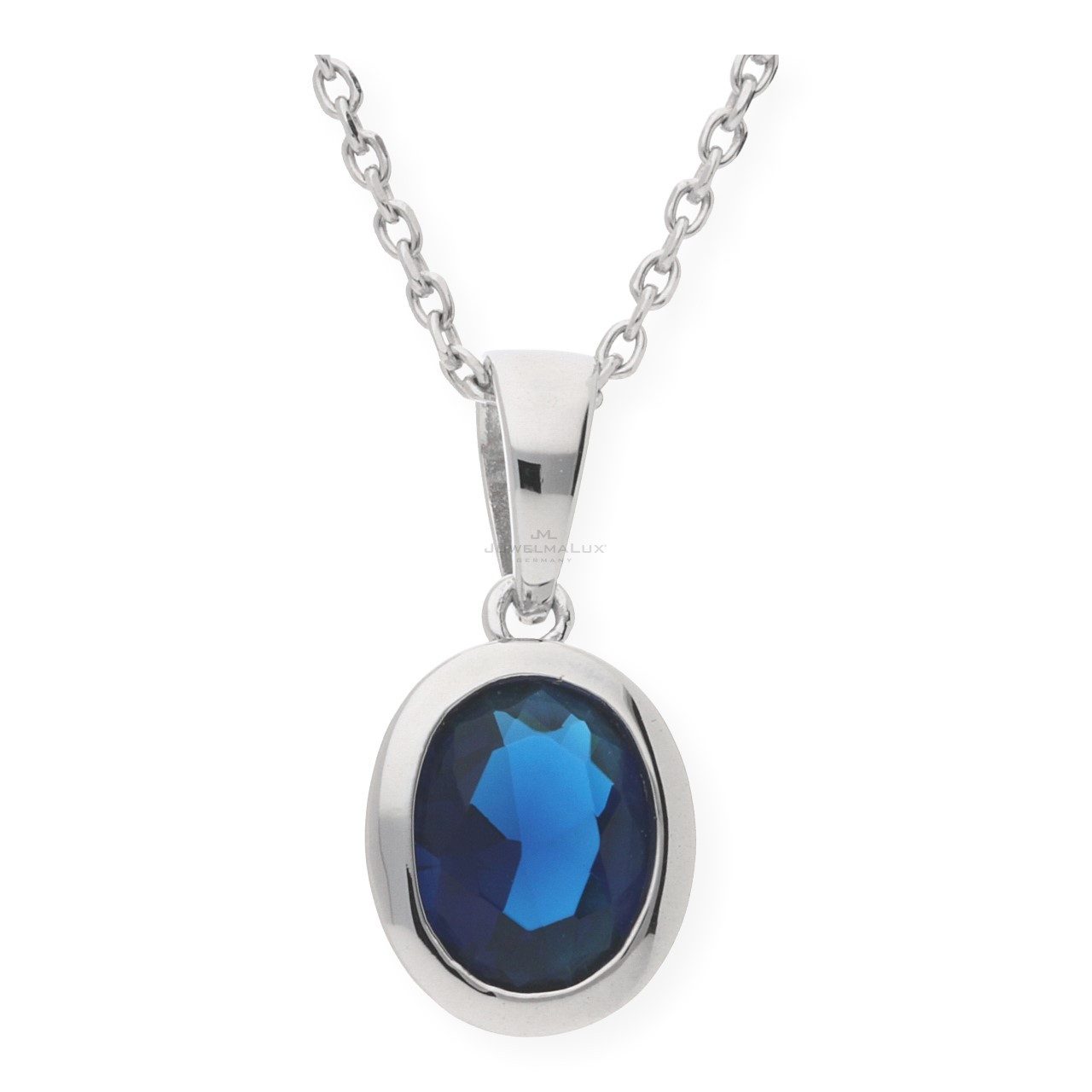 JuwelmaLux Kettenanhänger Kettenanhänger Silber 925 Zirkonia blau JL10-02-0457 JuwelmaLux (1-tlg), Schmuckanhänger
