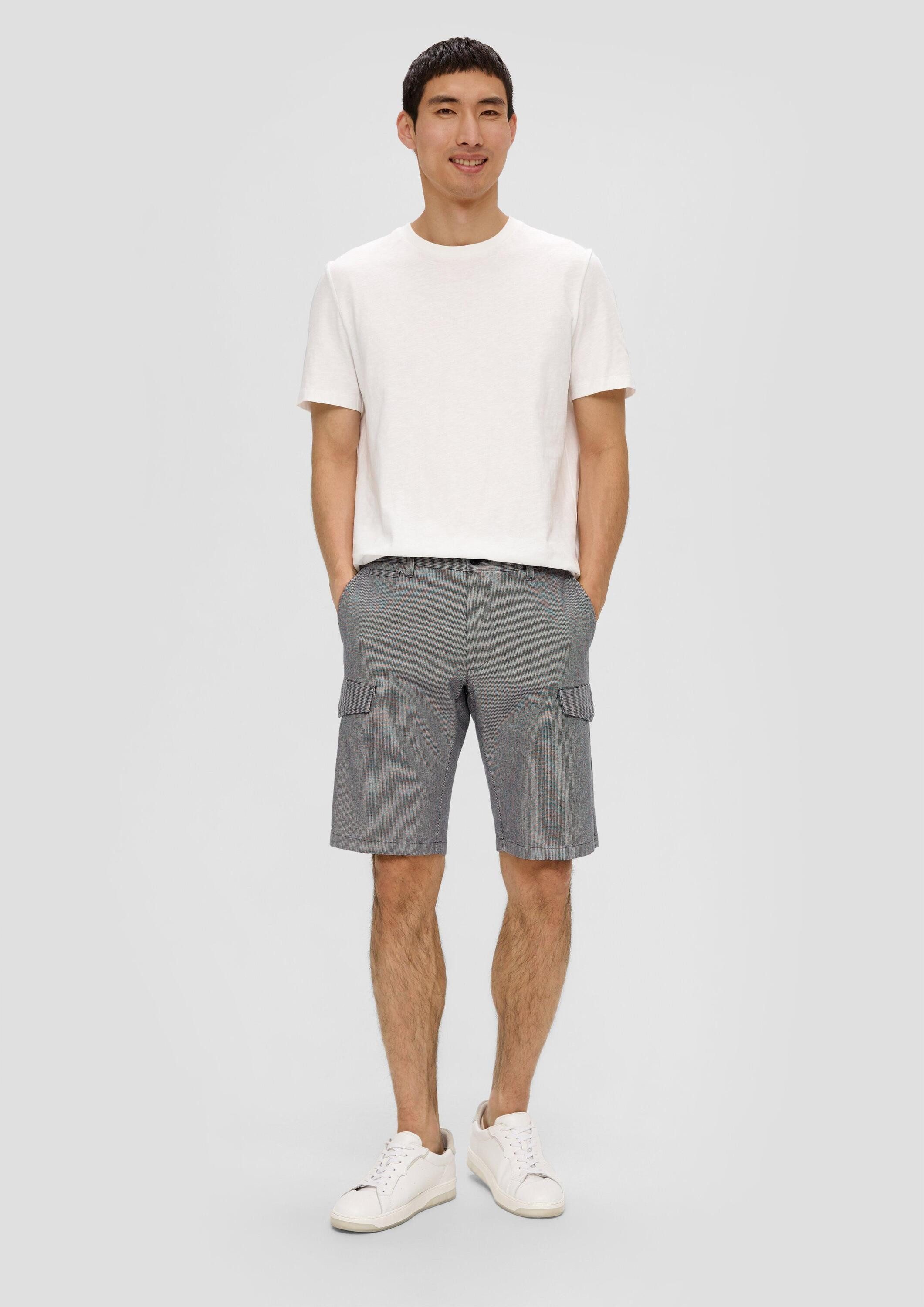 s.Oliver Shorts Bermuda PHOENIX Regular: Cargoshorts mit feinem Karomuster