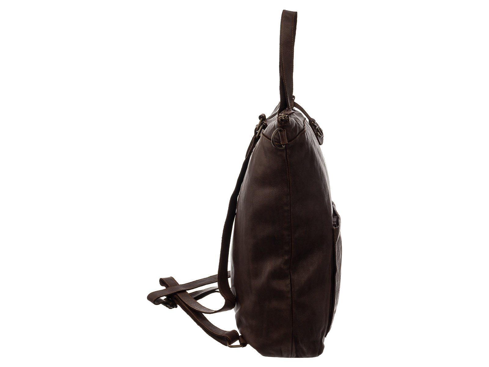 Daypack Casual Rucksack, Ankeranhänger 2nd Cool Backpack-Style HARBOUR Darkbrown Herakles