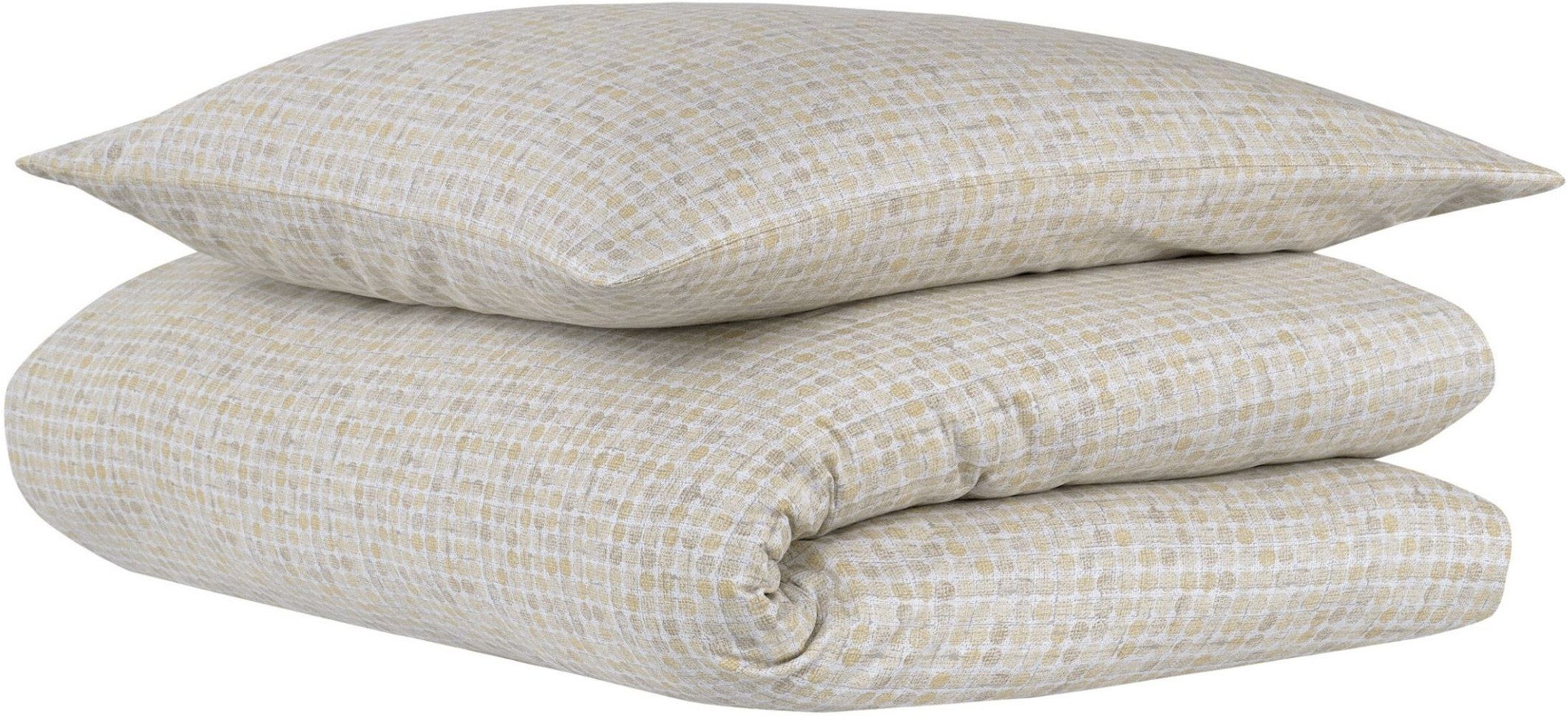 uncover by SCHIESSER Bettwäsche Punto aus edlem Baumwollsatin, 135x200 cm + 80x80 cm, Satin, 2 teilig, OEKO-TEX® MADE IN GREEN