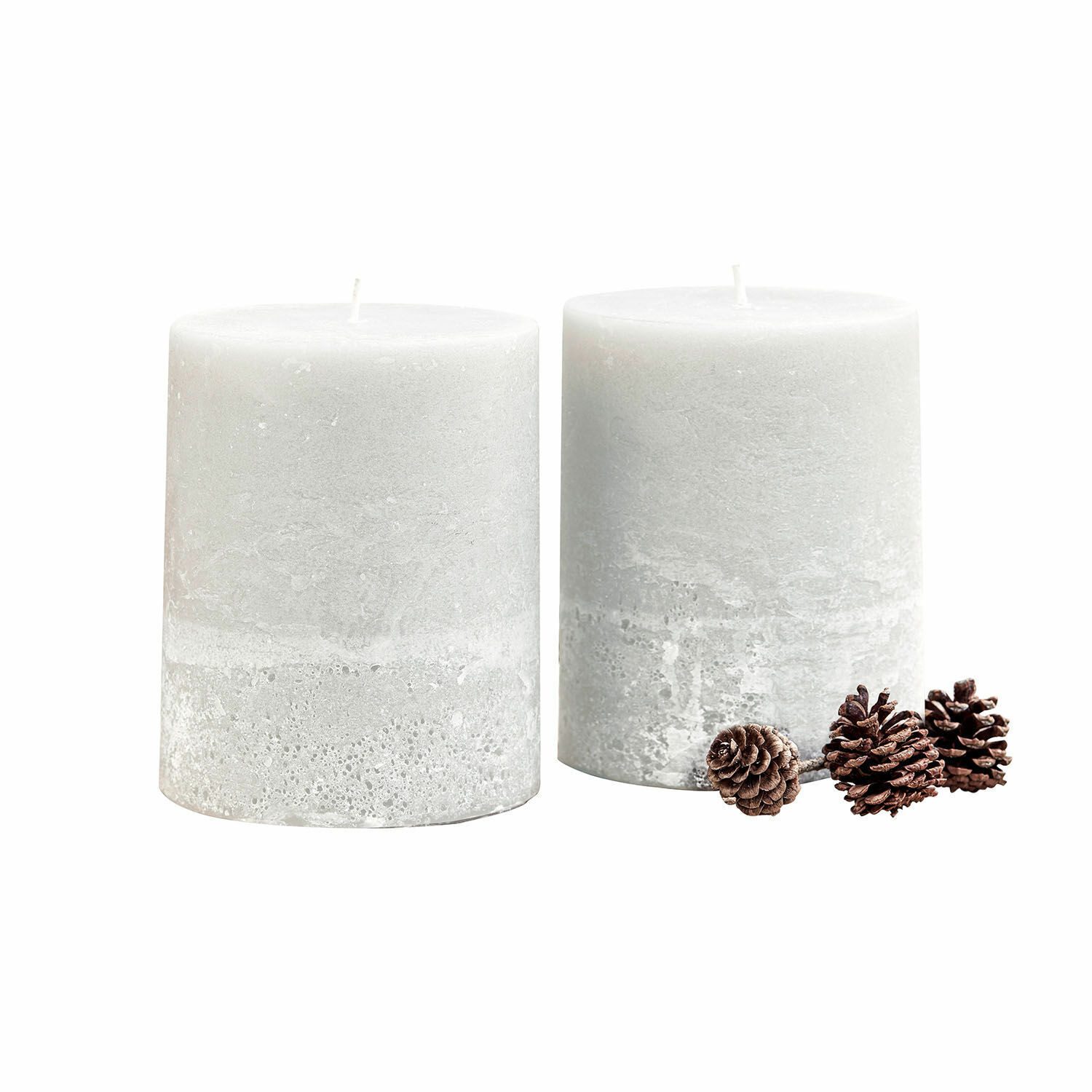 Mirabeau Stumpenkerze Kerze 2er Set Oviedo creme (2er Set, 2er Set), none