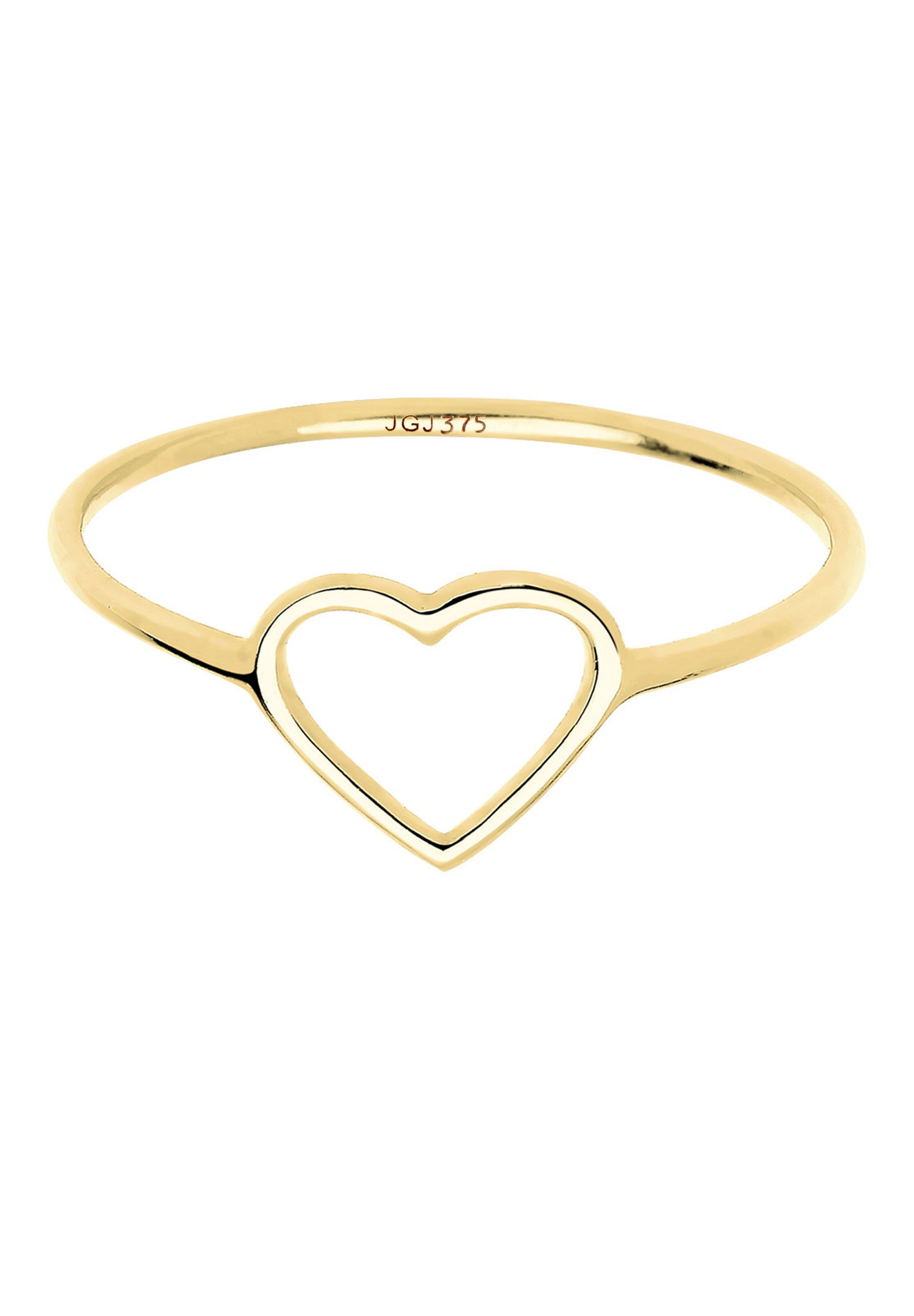 Elli Premium Fingerring Herz 375 Gelbgold, Herz günstig online kaufen