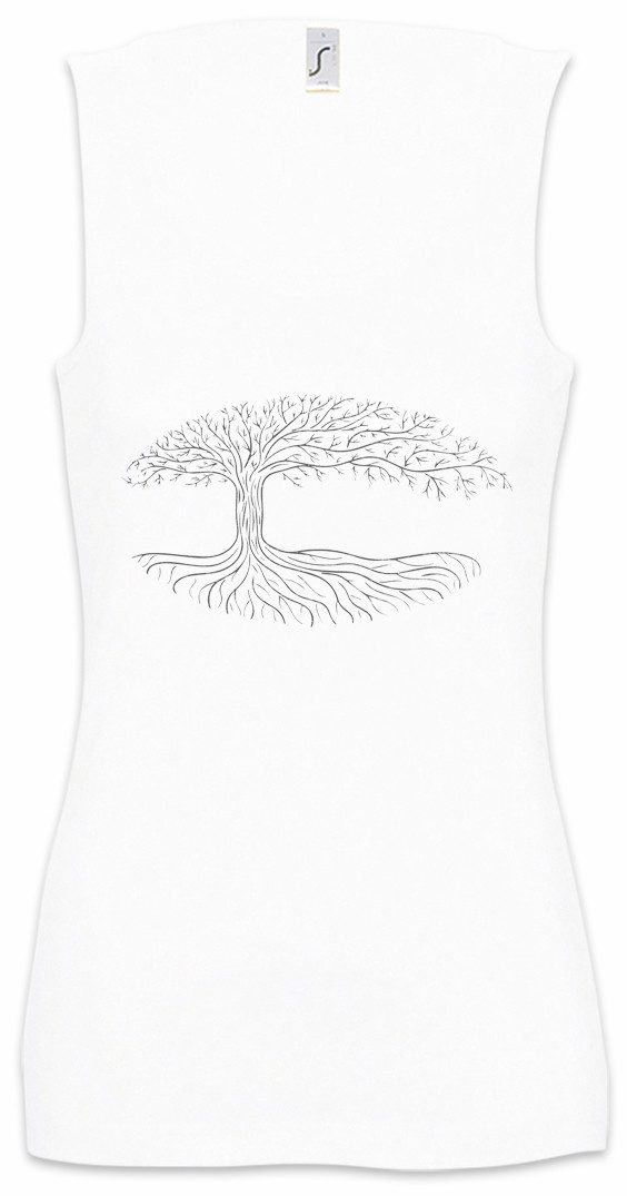 Tanktop Oval Yggdrasil Ärmelloses Damen T-Shirt Arsen Celtic Irminsul World