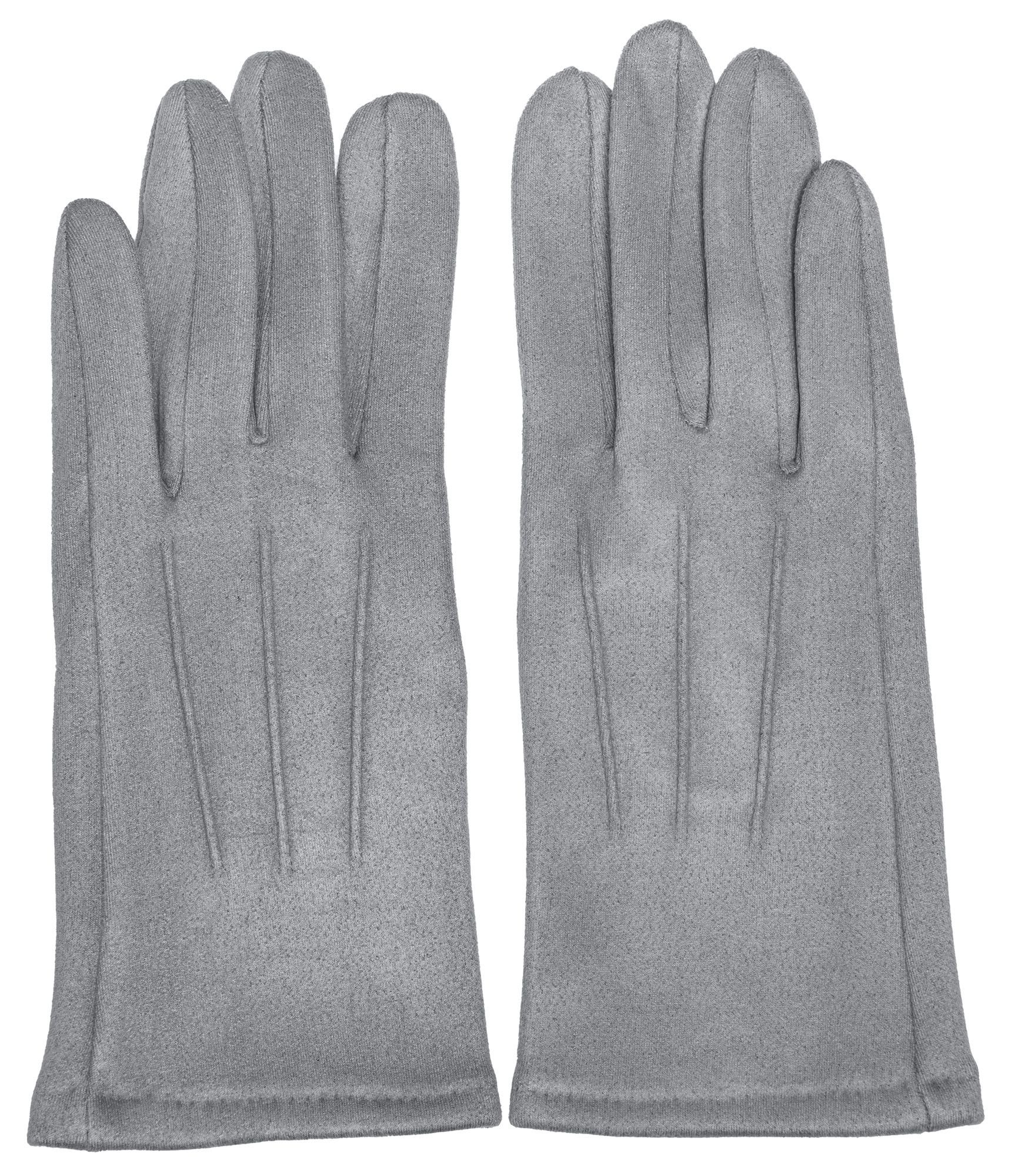 uni 3 Strickhandschuhe Nähten Handschuhe Caspar mit elegante Damen hellgrau GLV014 klassisch