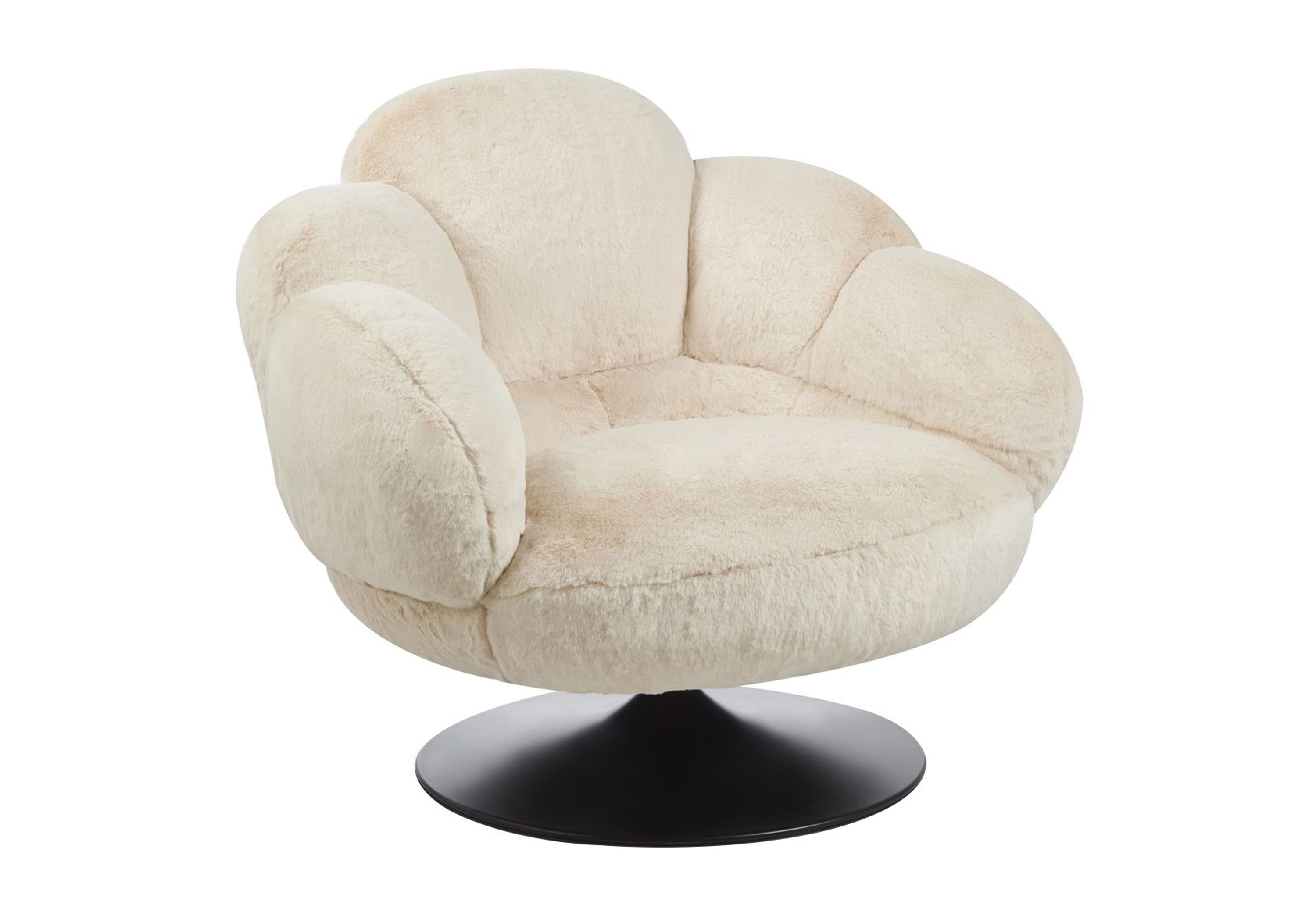 Lookway Drehsessel POPPY 360° Gemütlicher gepolsterter Sessel (1x Sessel), 98x82 cm