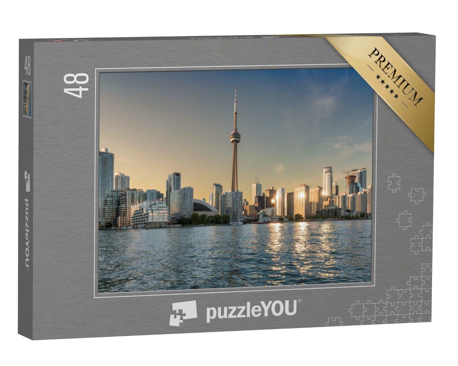 puzzleYOU Puzzle Skyline von Toronto bei Sonnenuntergang, 48 Puzzleteile, puzzleYOU-Kollektionen Toronto