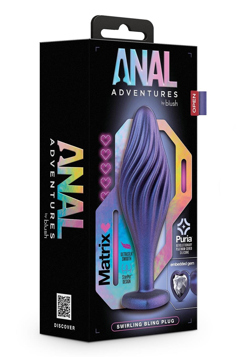 Anal Adventures Swirling Matrix Analplug Sapphire 3,8cm Plug Blush Bling