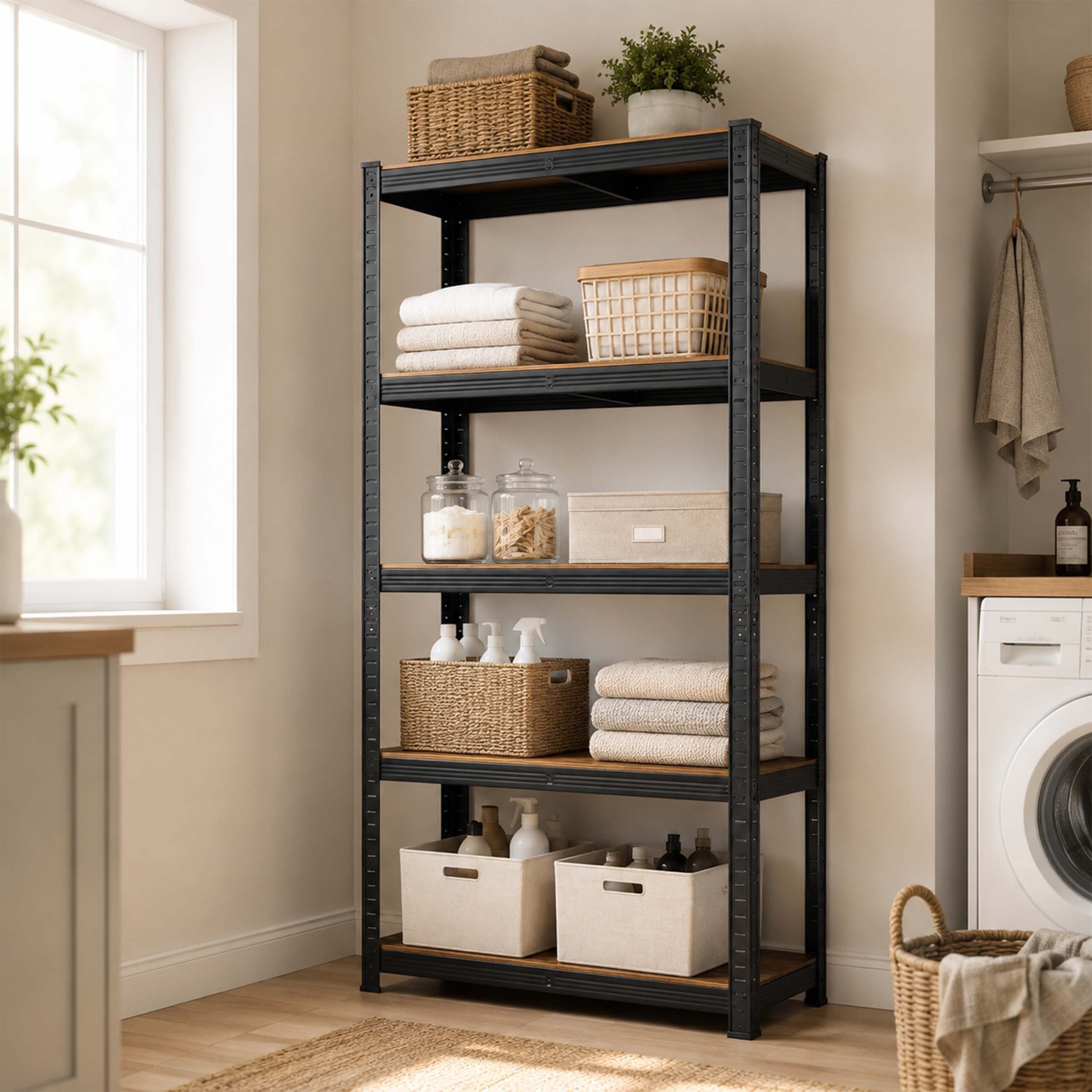 relaxdays Schwerlastregal Industrial 500 kg, 1-tlg., 60 x 90 x 200 cm – Bild 3 von 5