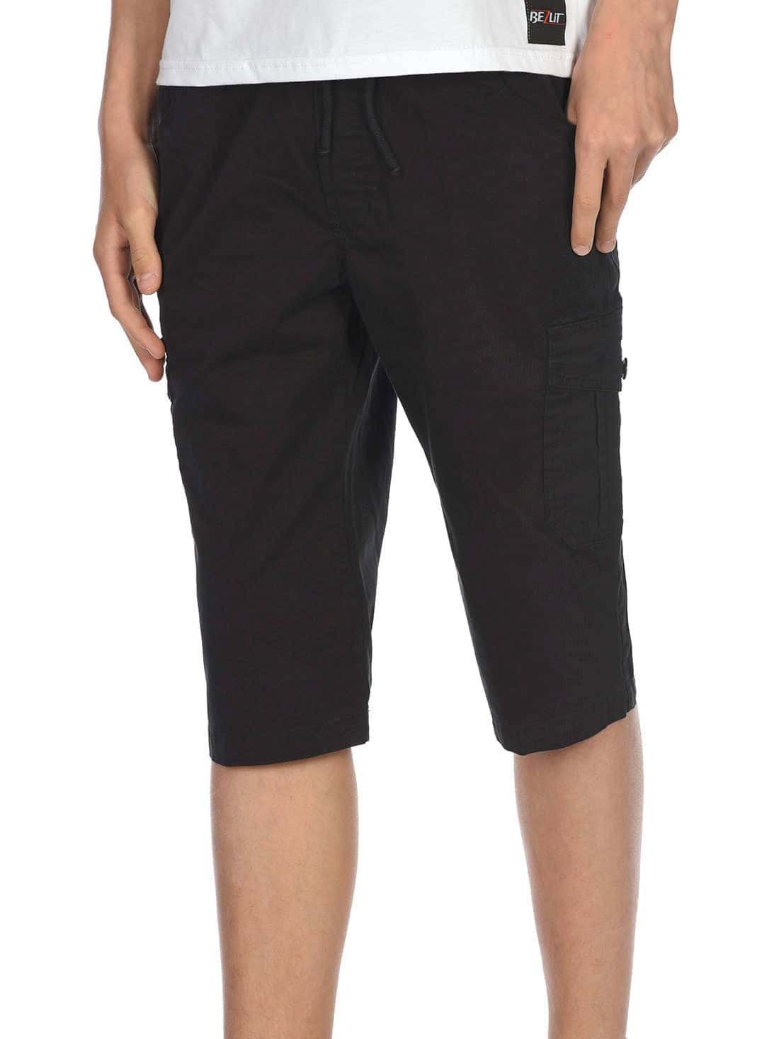 BEZLIT Bermudas Kinder Jungen Cargo Shorts (1-tlg) mit elastischem Bund Schwarz