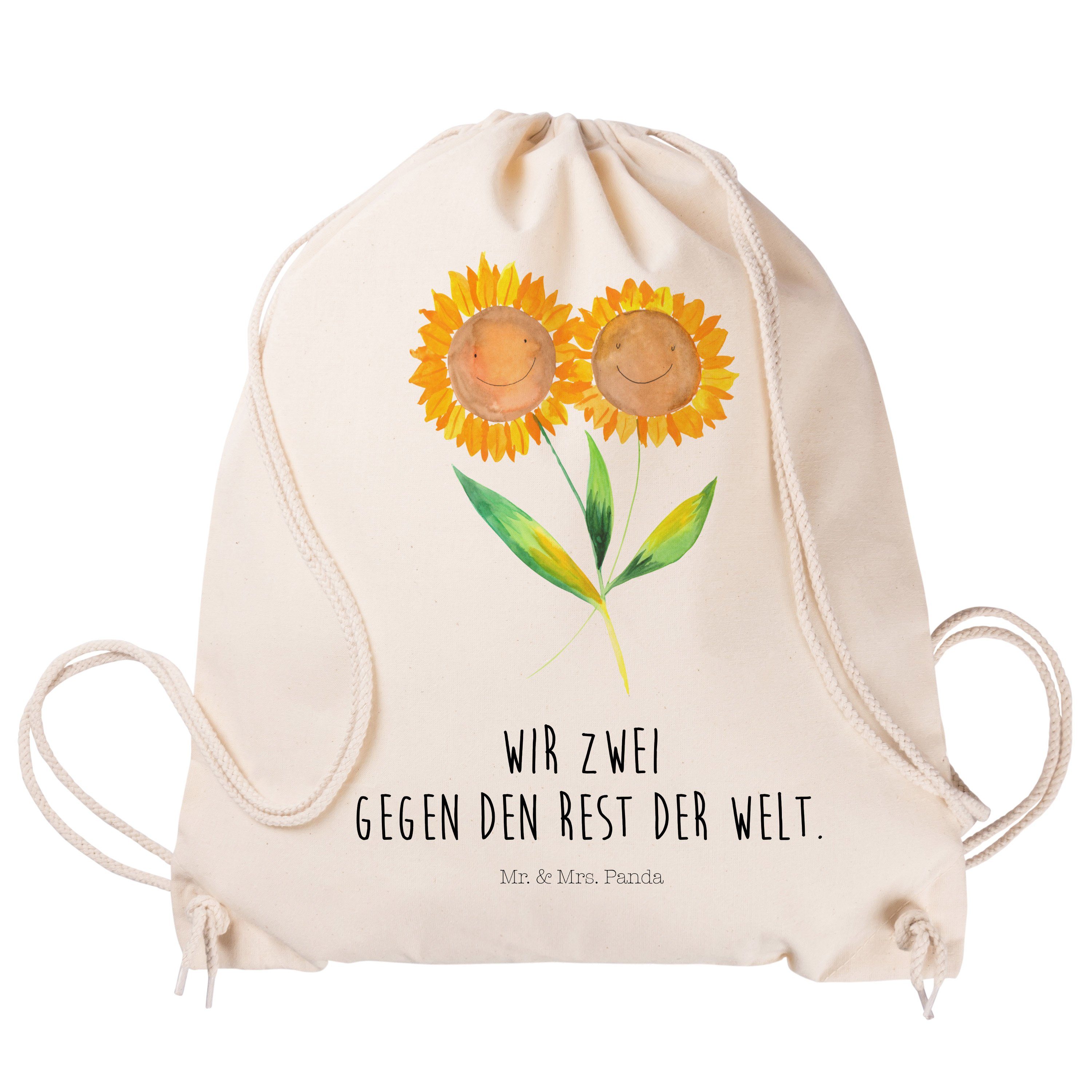 Geschenk, Panda Mrs. friends, Mr. beste T - - Sonnenblume Sporttasche Best Transparent Freundin, & (1-tlg)